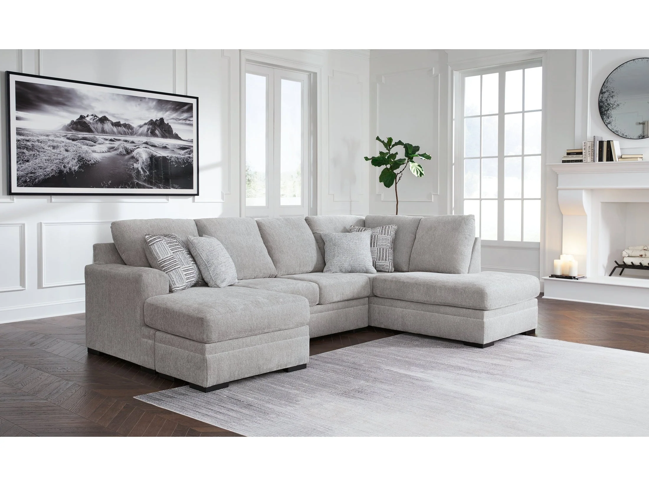 Gabyleigh Nickel 2-Piece Sectional with RAF Chaise (Online Special Price)