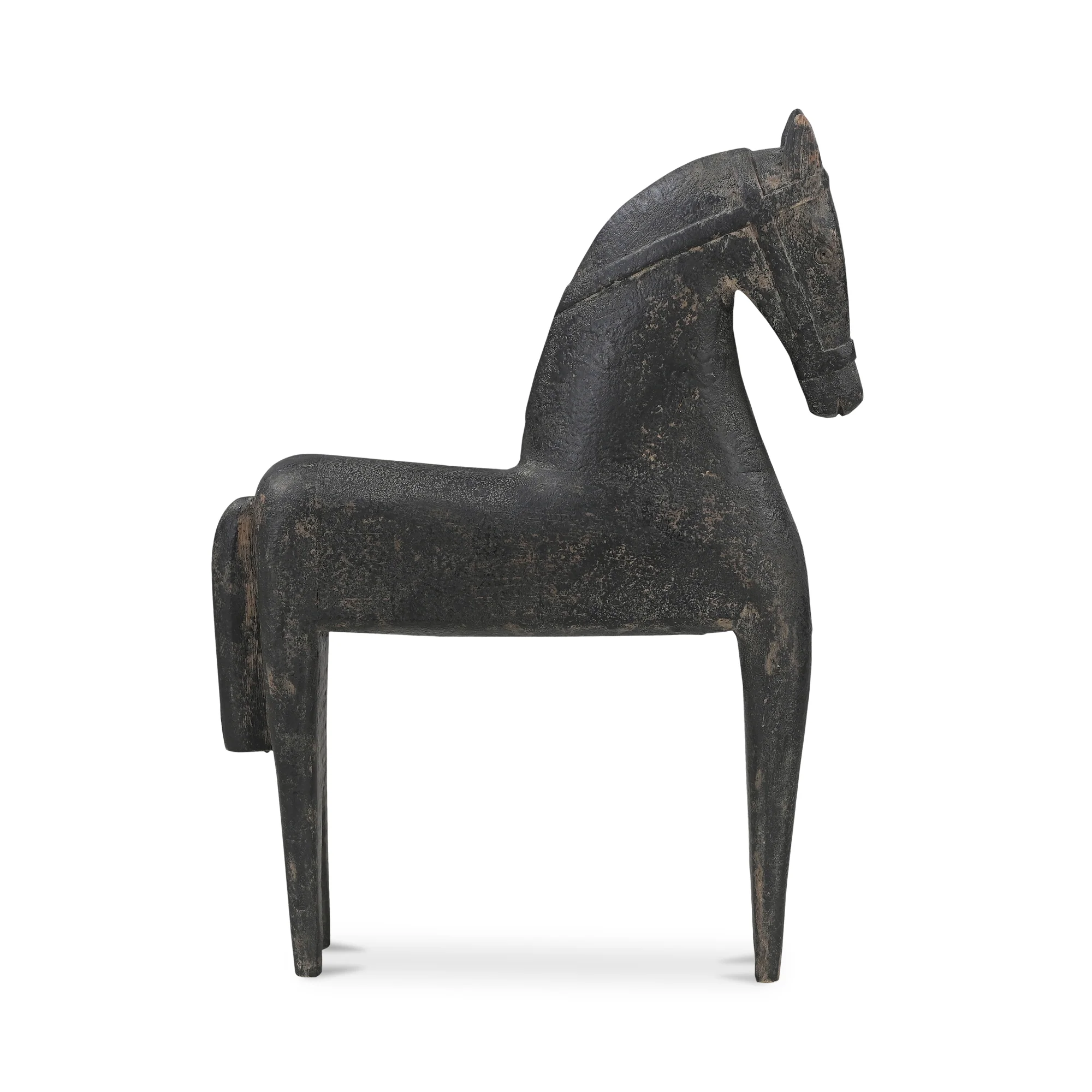 Gallant Black Wooden Sculpture - Image 4
