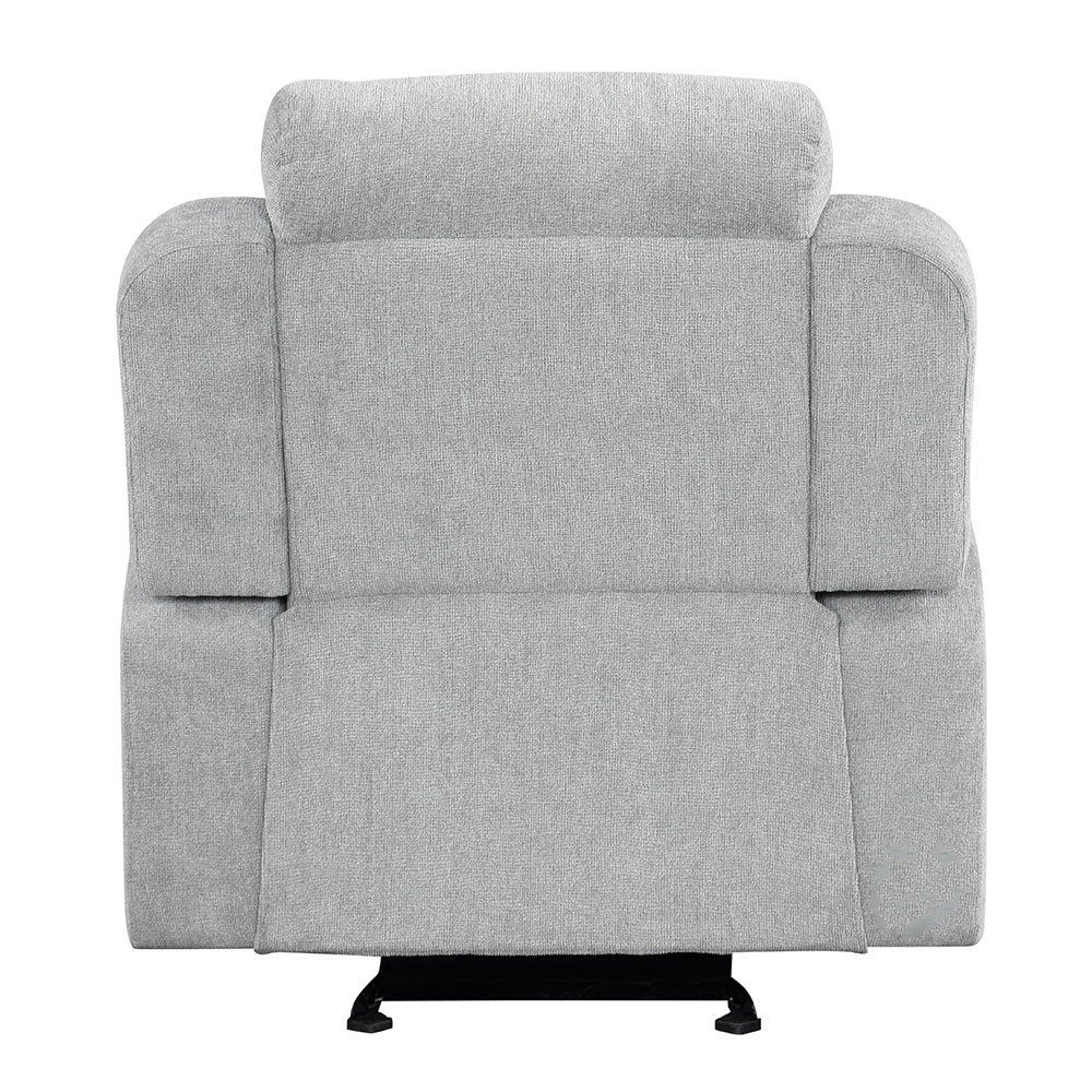 Galya Light Gray Motion Glider Recliner - Image 5