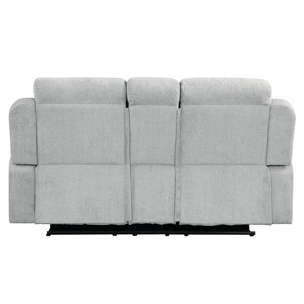 Galya Light Gray Motion Loveseat w/Console - Image 5
