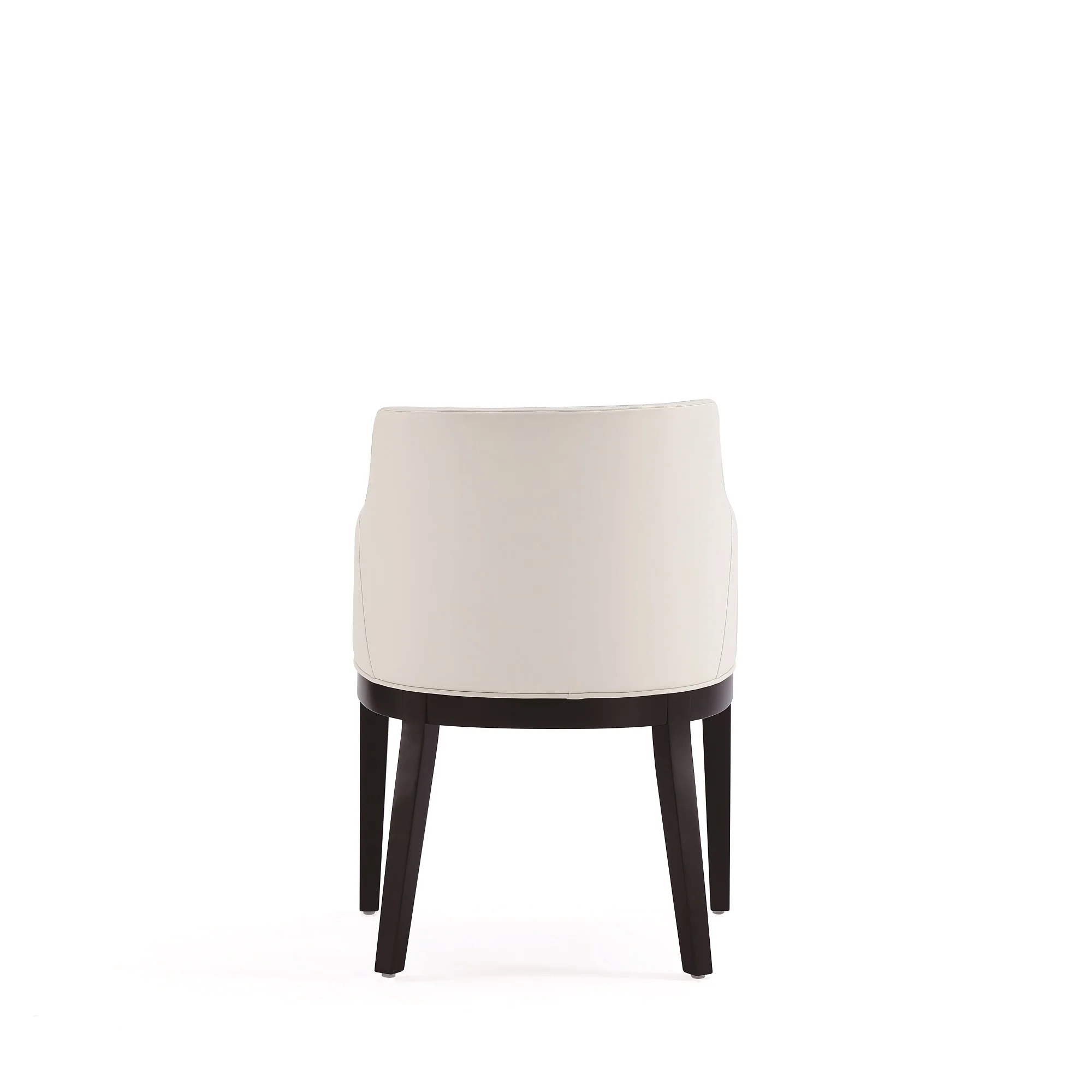 Gansevoort Faux Leather Dining Armchair in Cream (set of 2) - Image 7