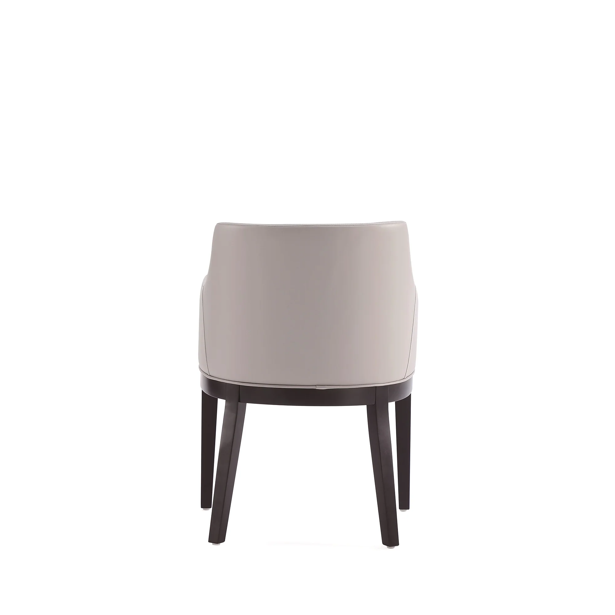 Gansevoort Faux Leather Dining Armchair in Light Grey - Image 7