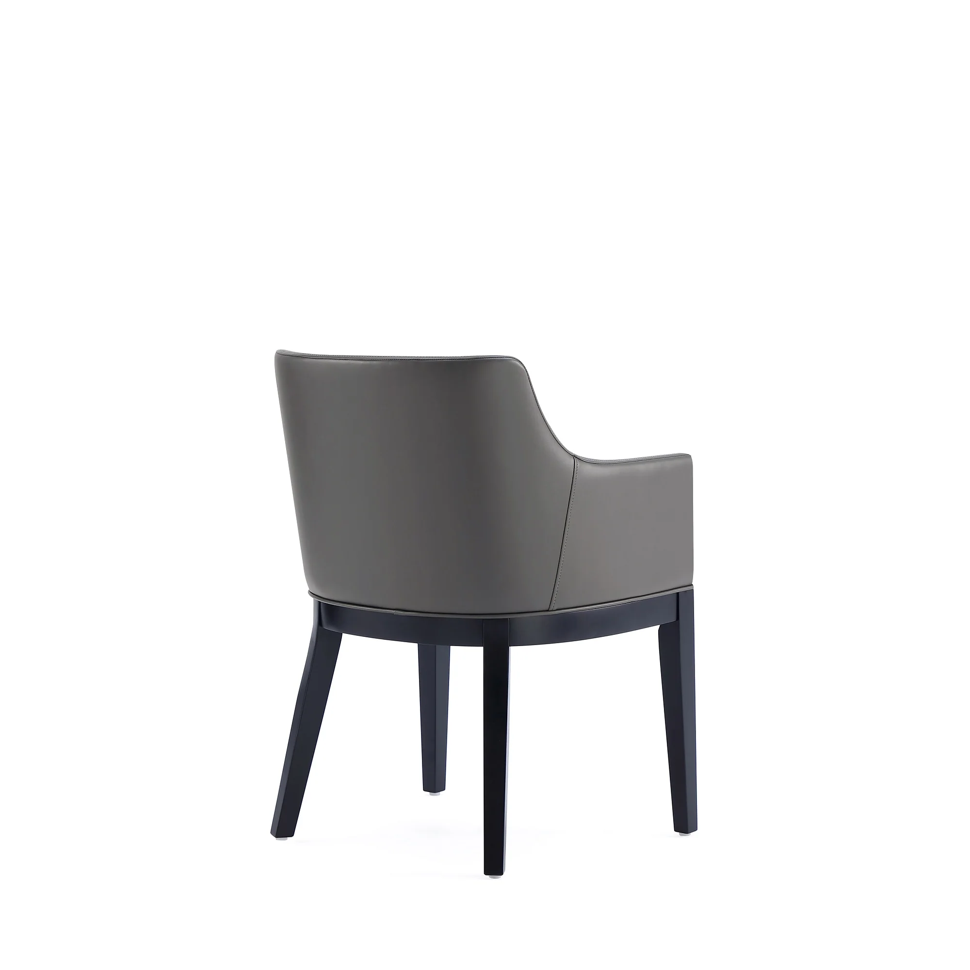 Gansevoort Faux Leather Dining Armchair in Pebble Grey (set of 2) - Image 6