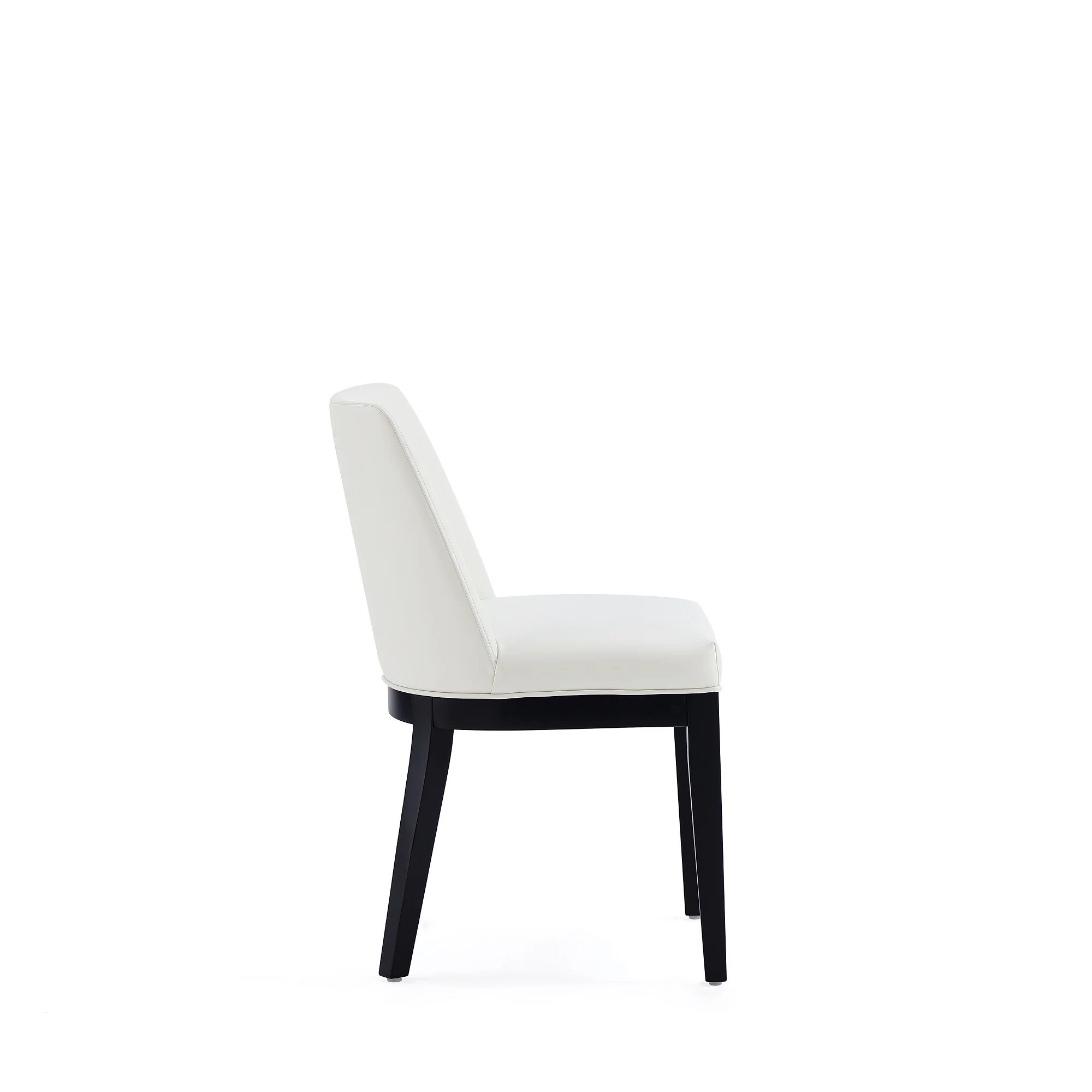 Gansevoort Faux Leather Dining Chair in Cream (set of 4) - Image 5