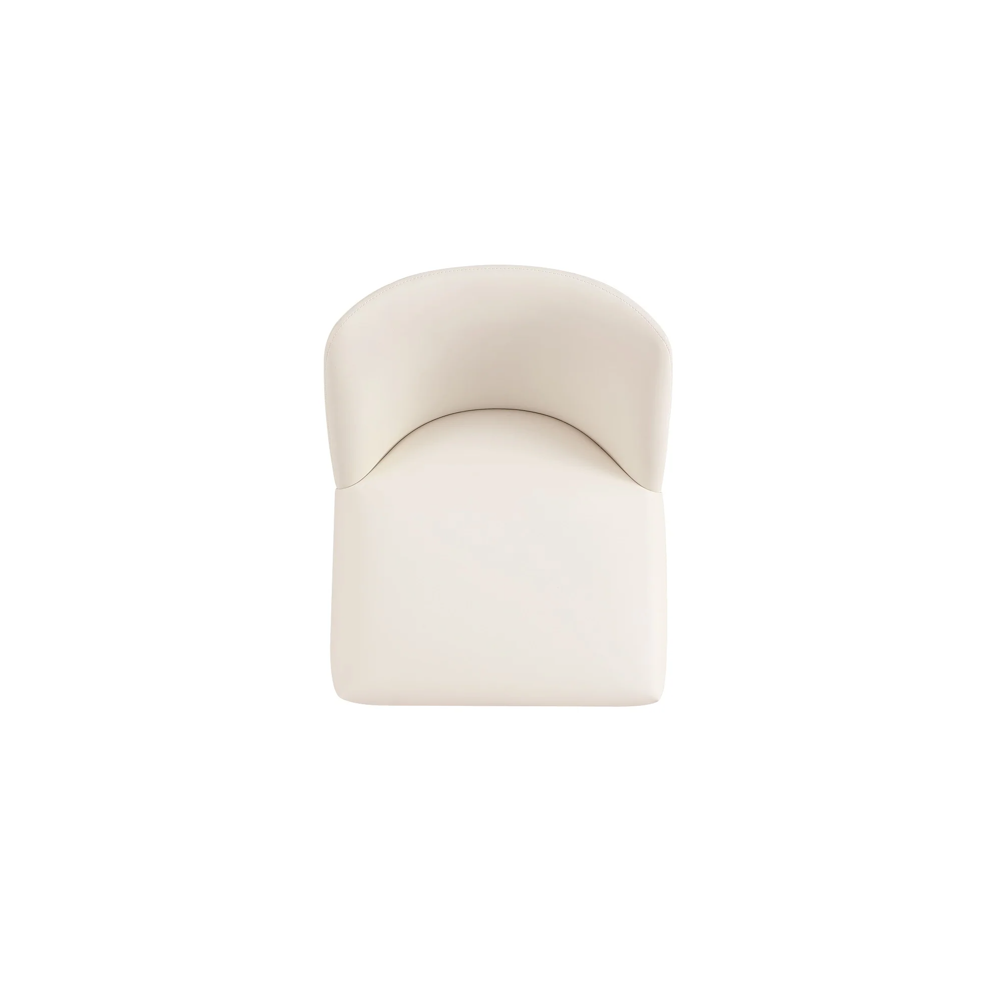 Gansevoort Faux Leather Dining Chair in Cream (set of 4) - Image 8