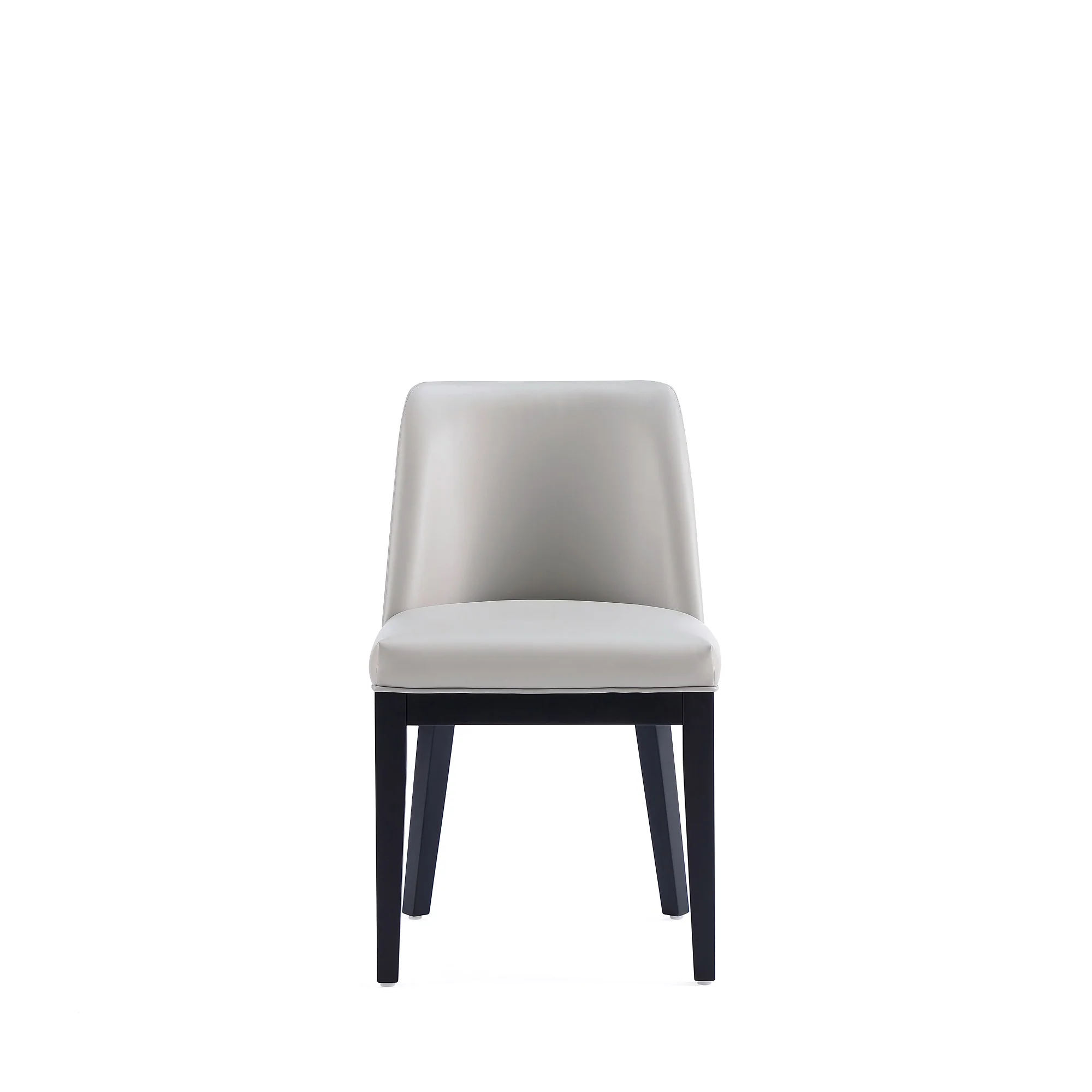 Gansevoort Faux Leather Dining Chair in Light Grey (set of 4) - Image 4