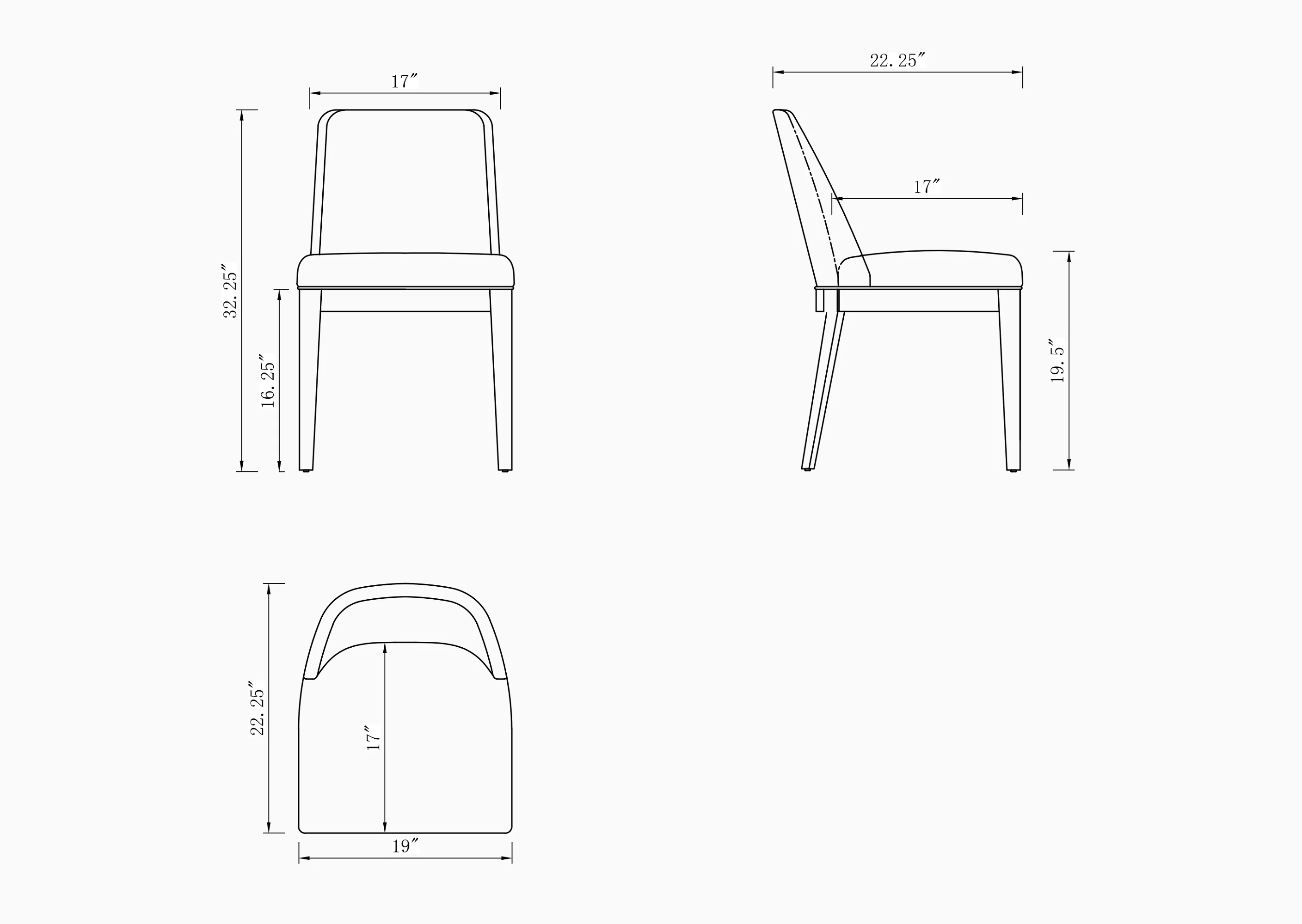 Gansevoort Faux Leather Dining Chair in Stone Grey (set of 2) - Image 3