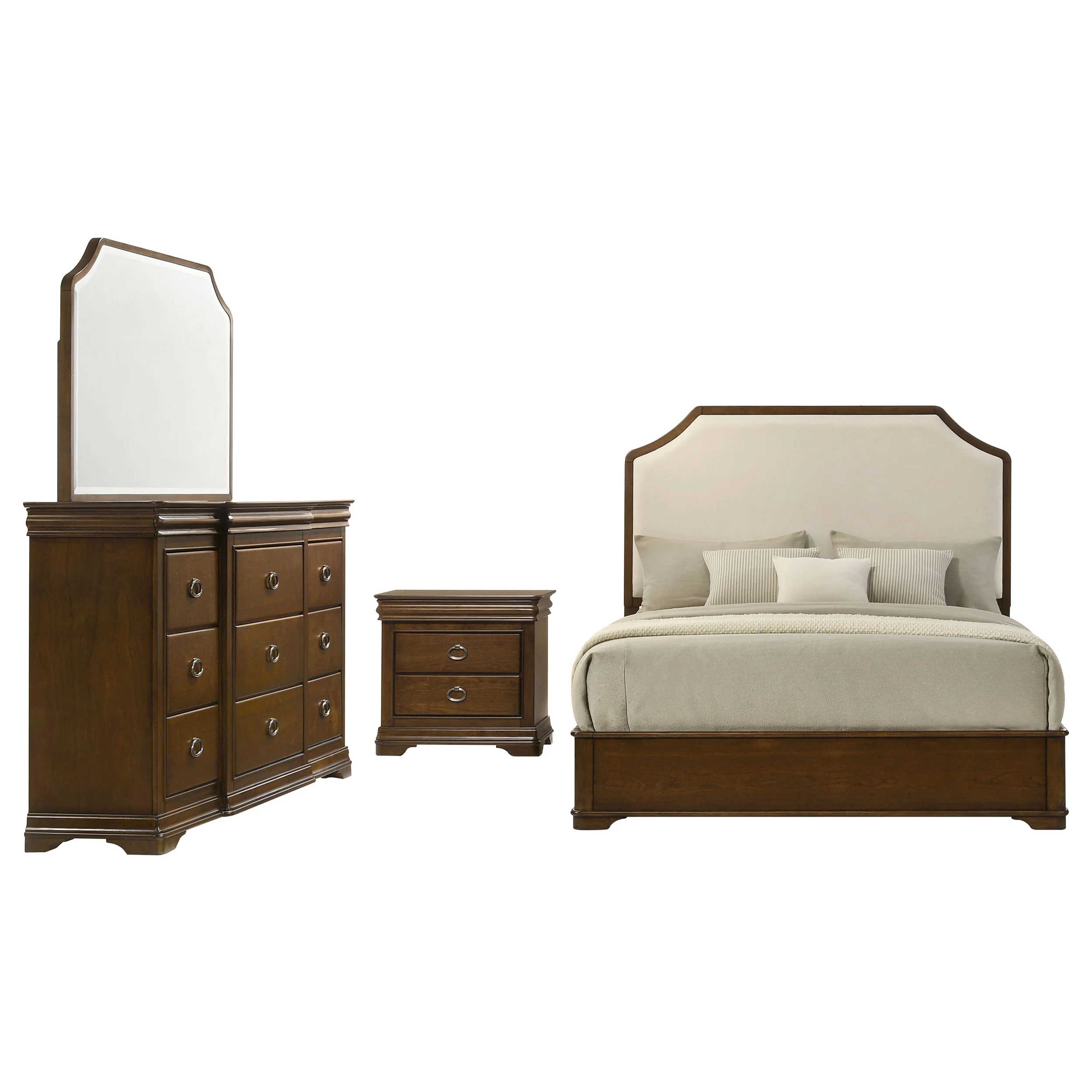 Garland Brown Cherry 4-piece Eastern King Bedroom Set - Image 2