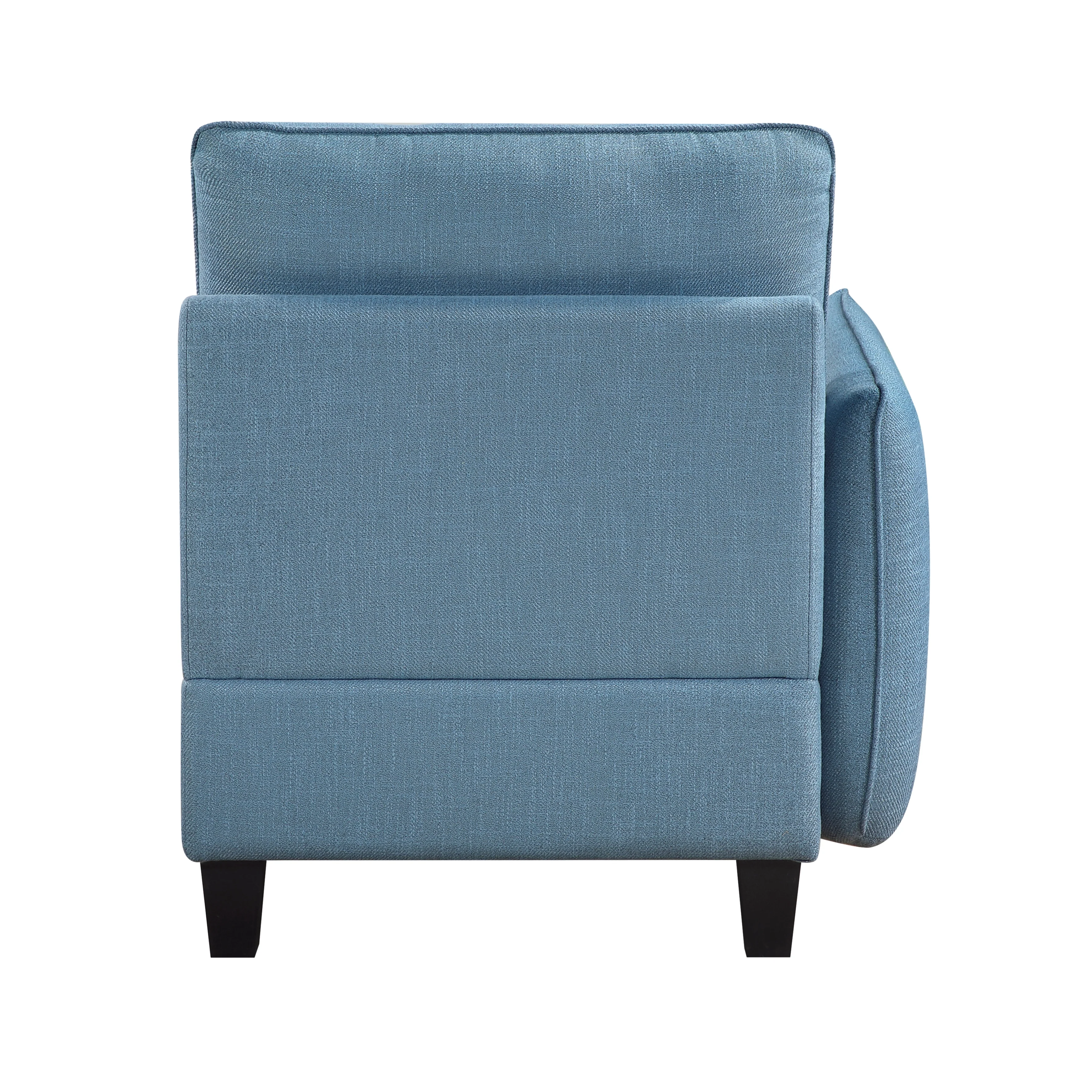 Garren Blue 5-Piece Sectional with Storage and Ottoman - Image 4