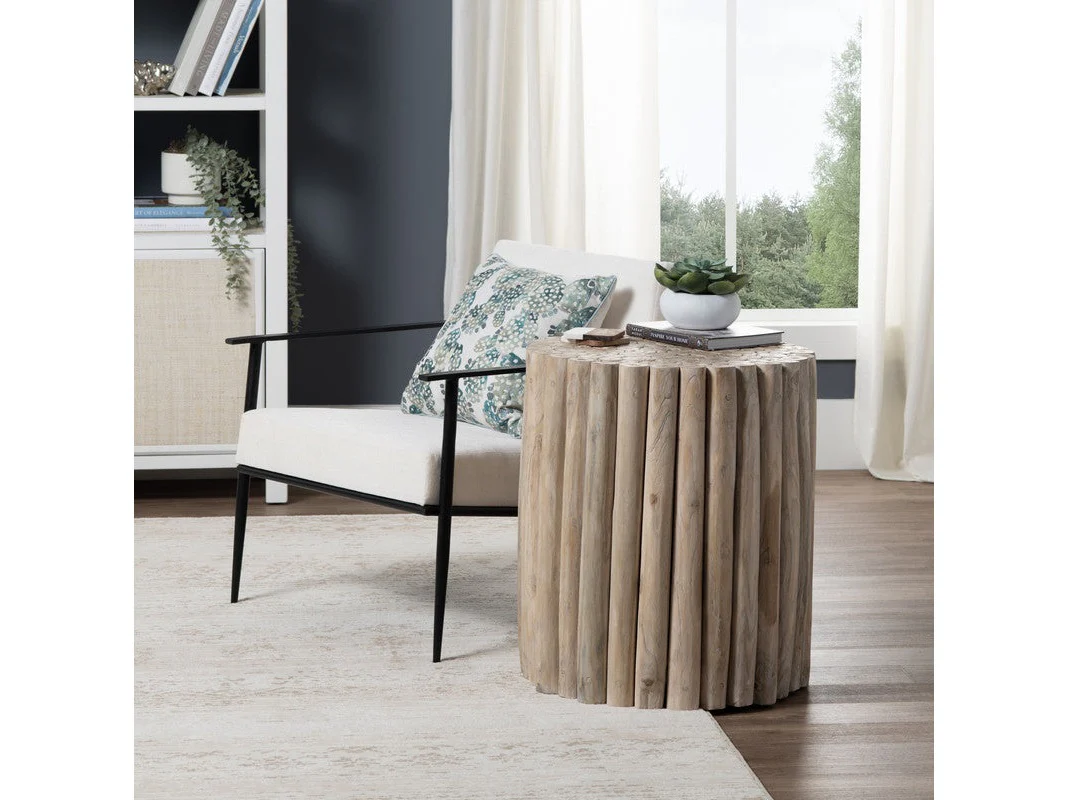 Gathering Tan/White Accent Table