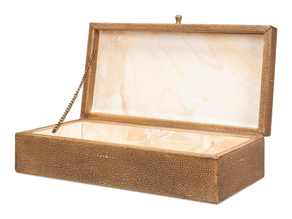 Gatsburg Brown Shagreen Box (Set of 2)