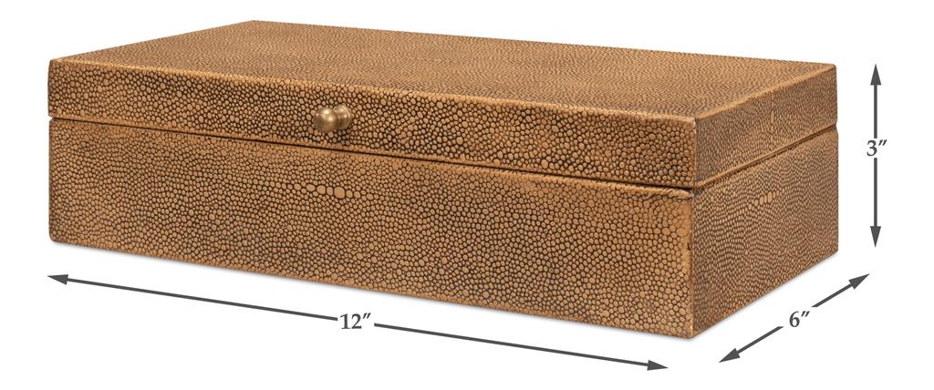 Gatsburg Brown Shagreen Box (Set of 2) - Image 12