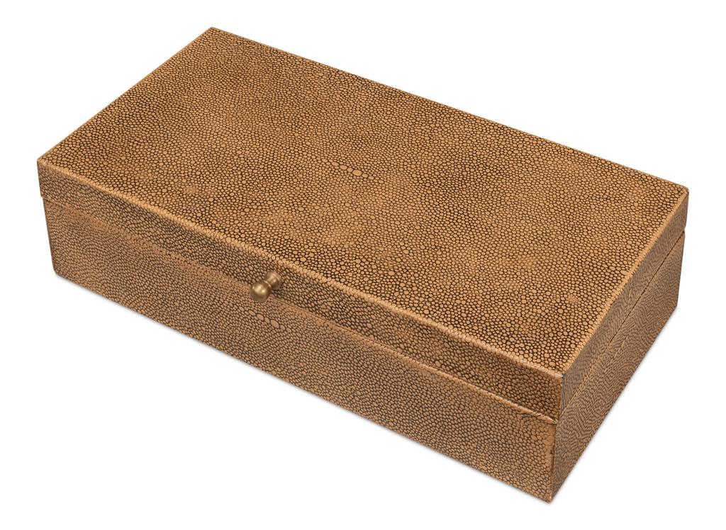 Gatsburg Brown Shagreen Box (Set of 2) - Image 4