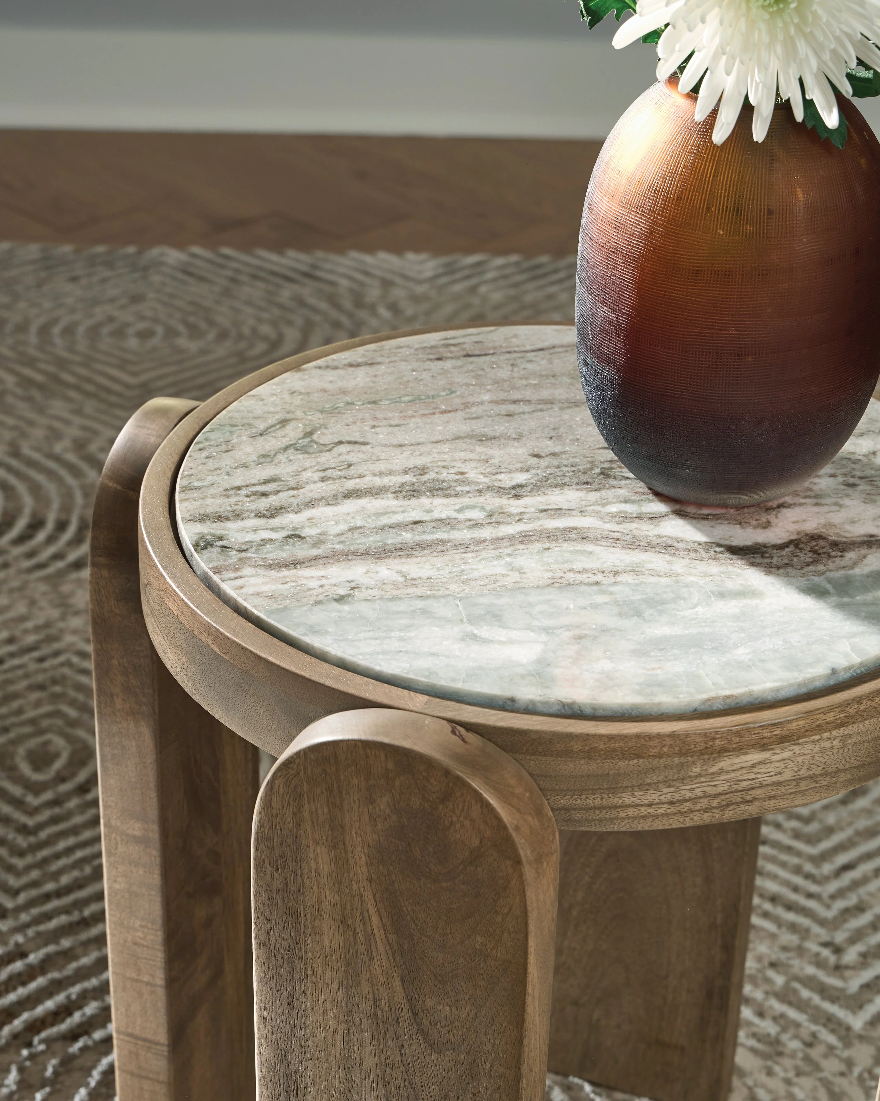 Gavrilley Gray/White/Brown Accent Table (Online Special Price) - Image 4