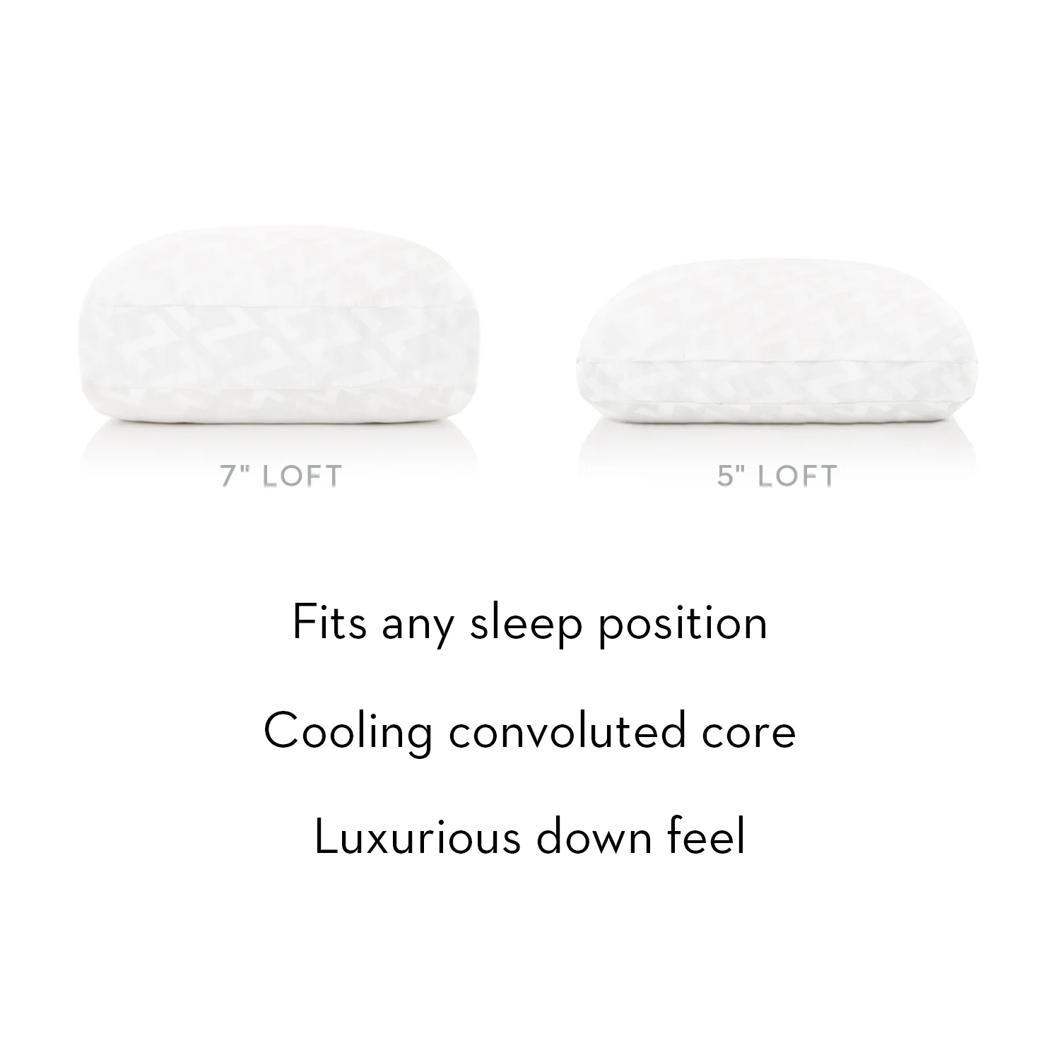 Gel Convolution White Queen High Loft Pillow - Image 5
