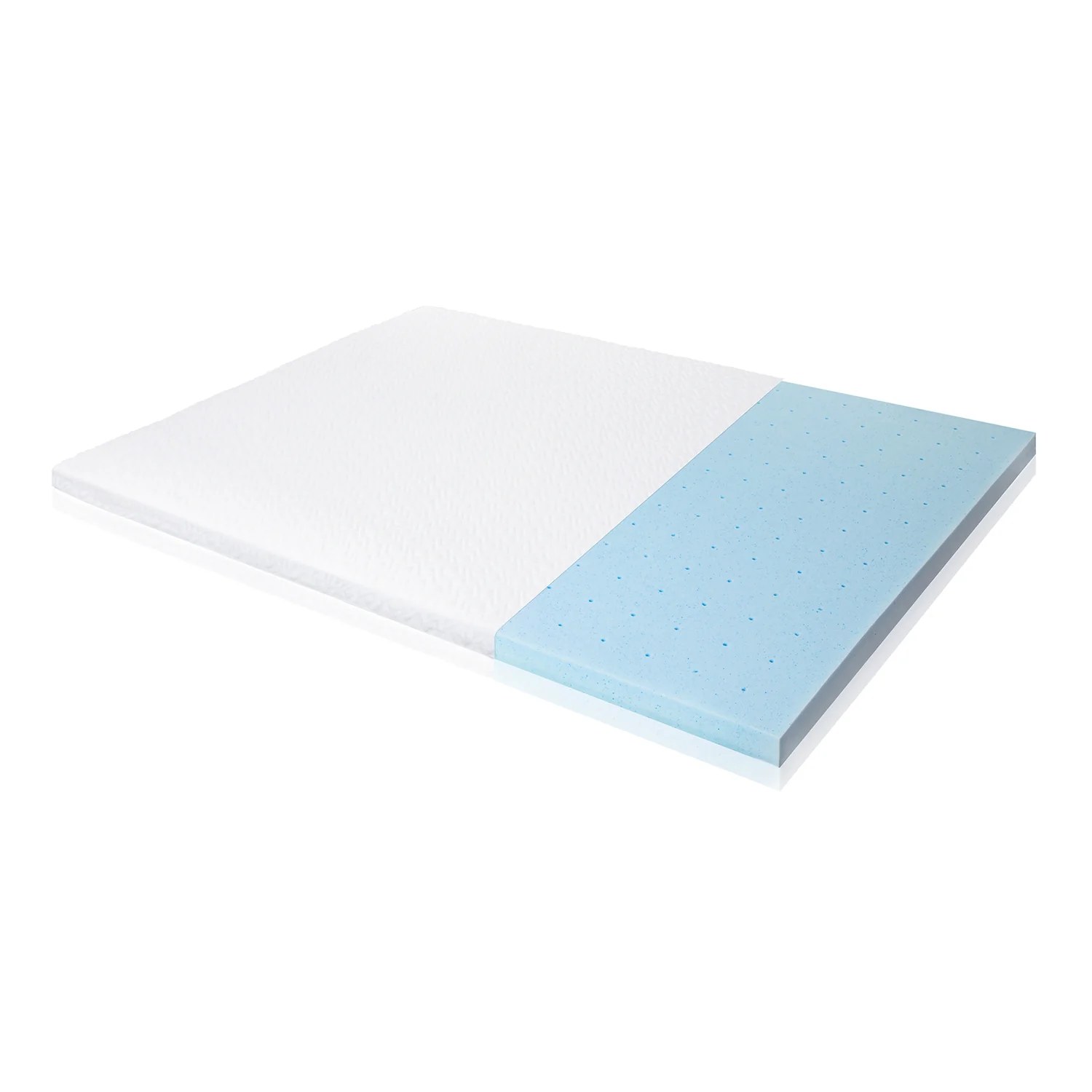 Gel Memory Foam White King 2.5" Mattress Topper - Image 3