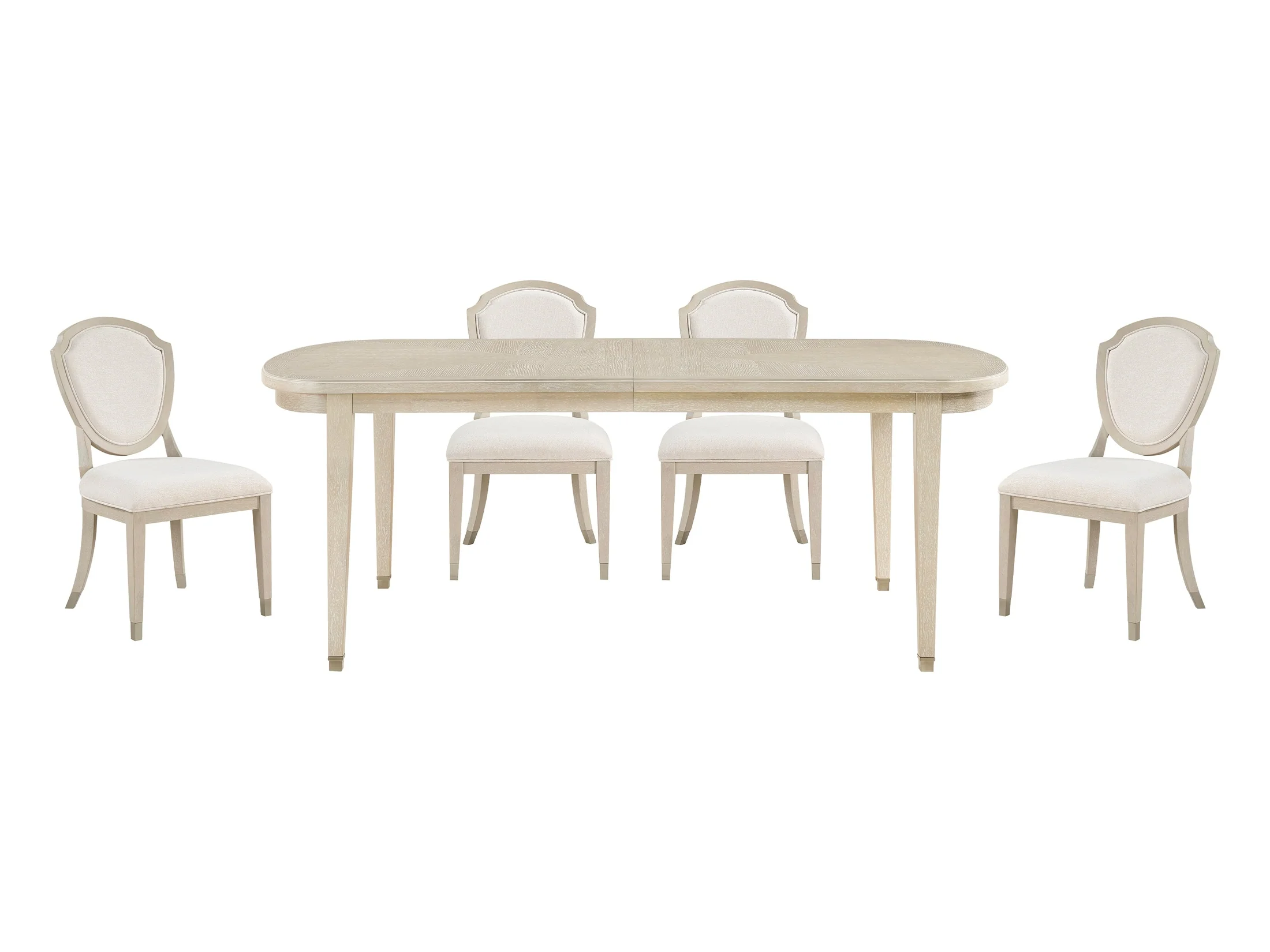 Genoa Ivory/Light Oak 5-Piece Dining Table Set