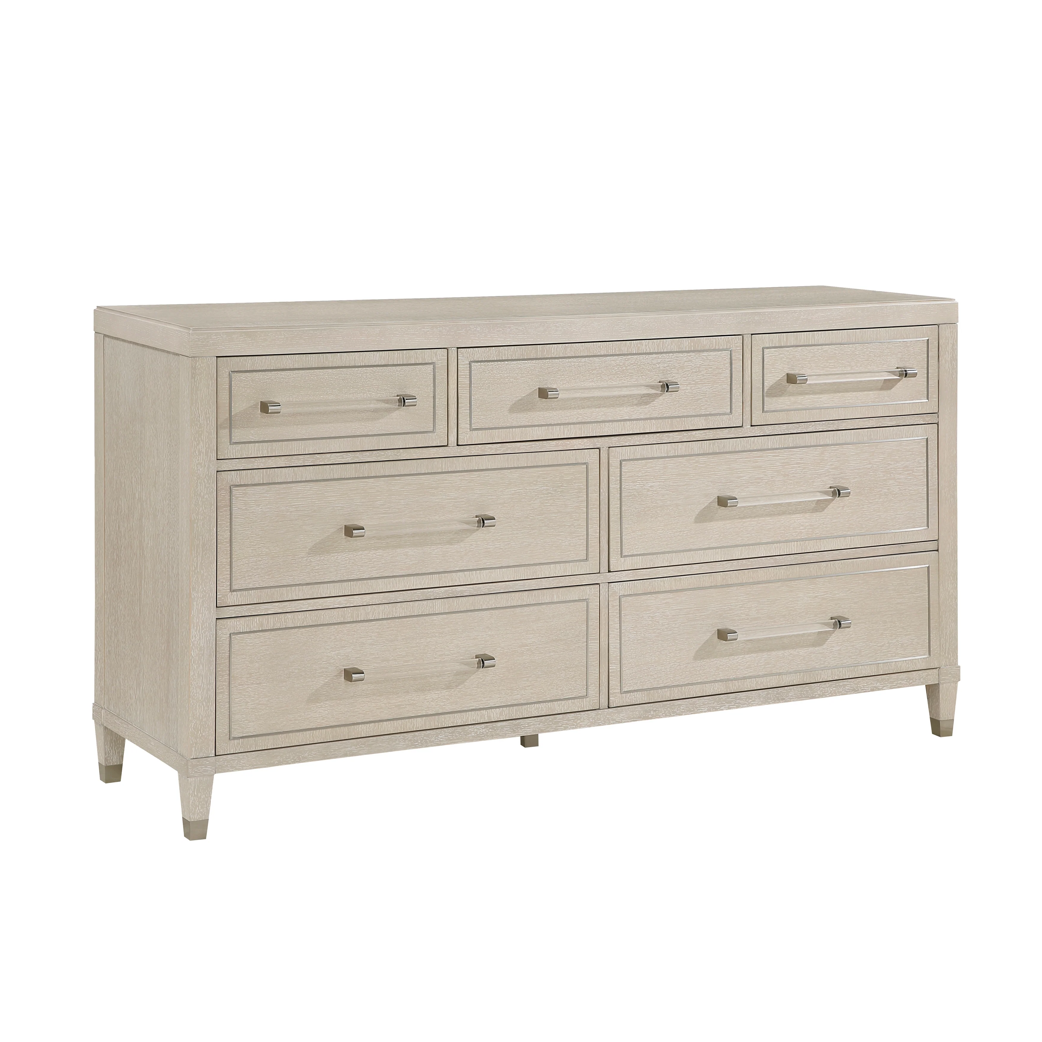 Genoa Ivory/Light Oak 5-Piece Queen Bedroom Set - Image 8