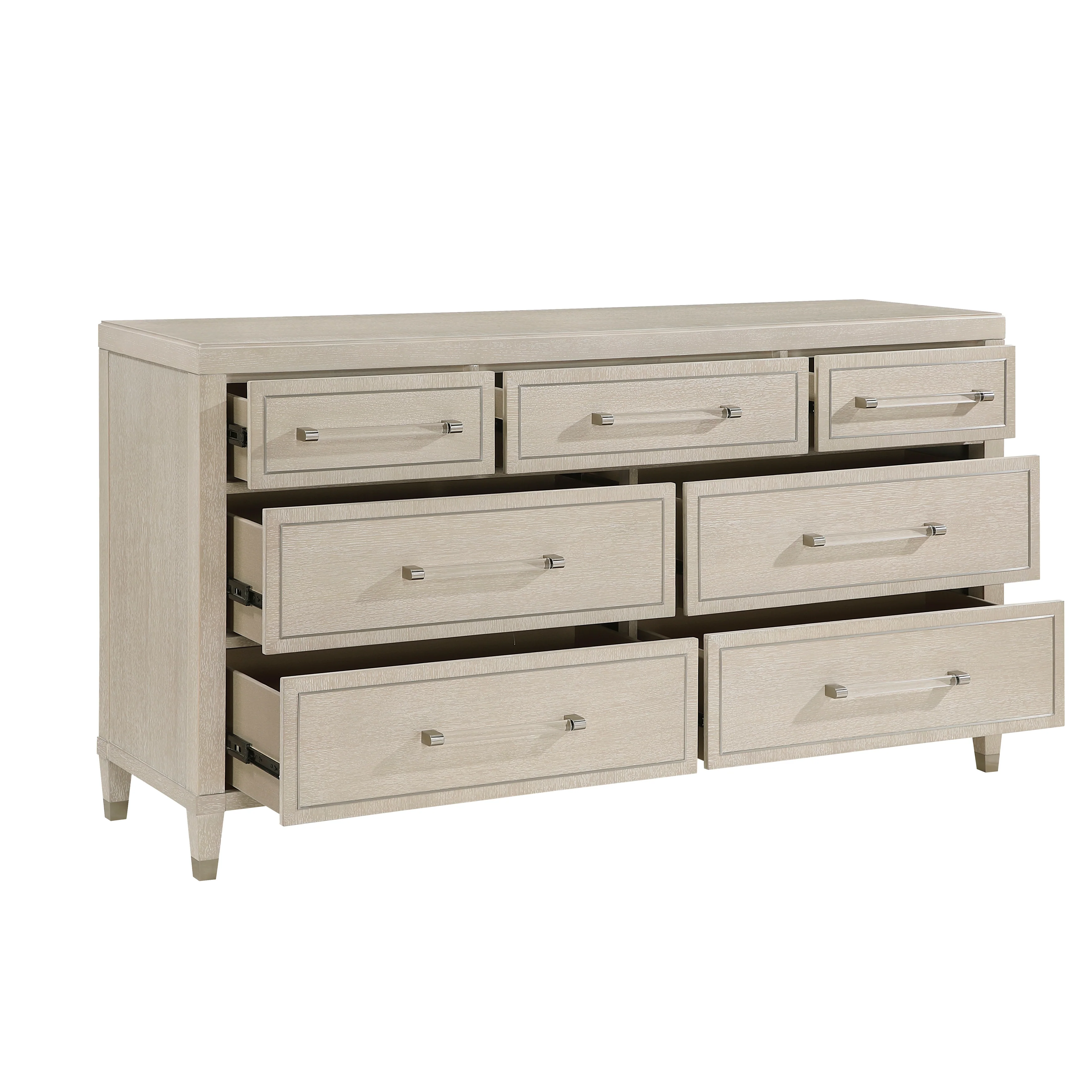 Genoa Ivory/Light Oak 5-Piece Queen Bedroom Set - Image 9
