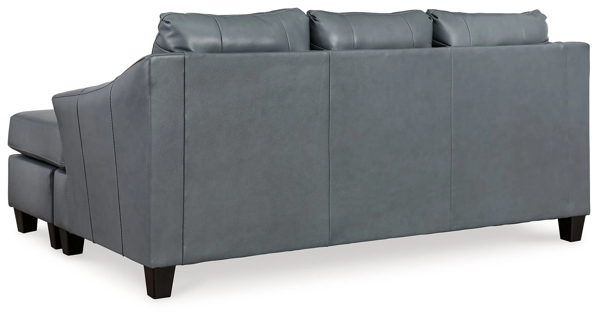 Genoa Steel Leather L Shape RAF Chaise Sofa - Image 8