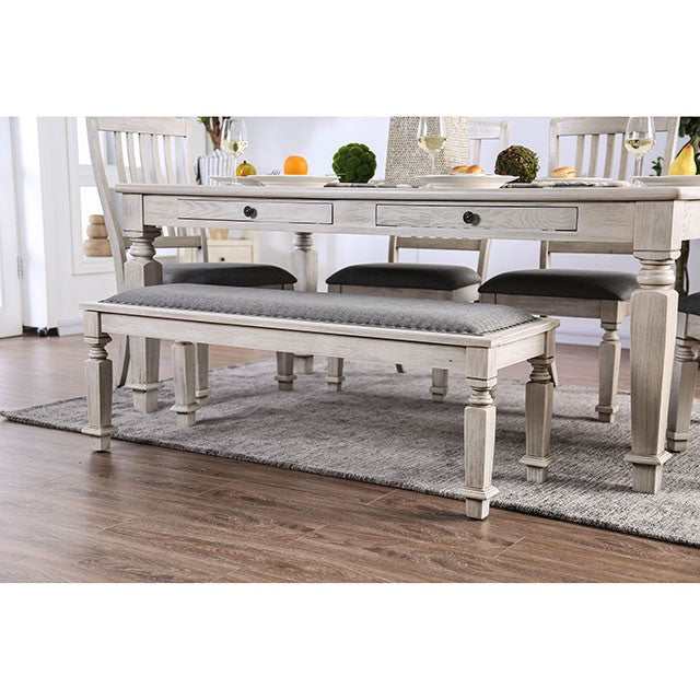 Georgia Antique White/Gray Dining Table - Image 3