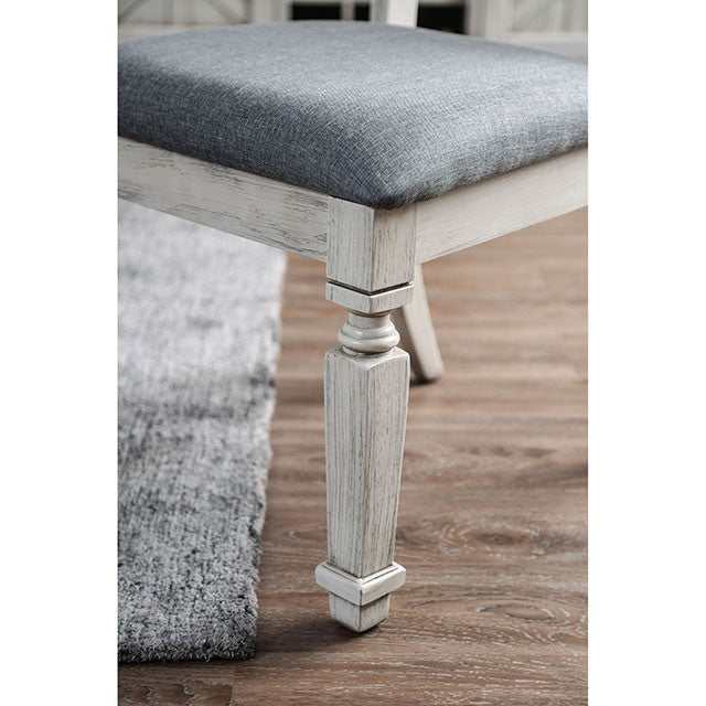 Georgia Antique White/Gray Dining Table - Image 4