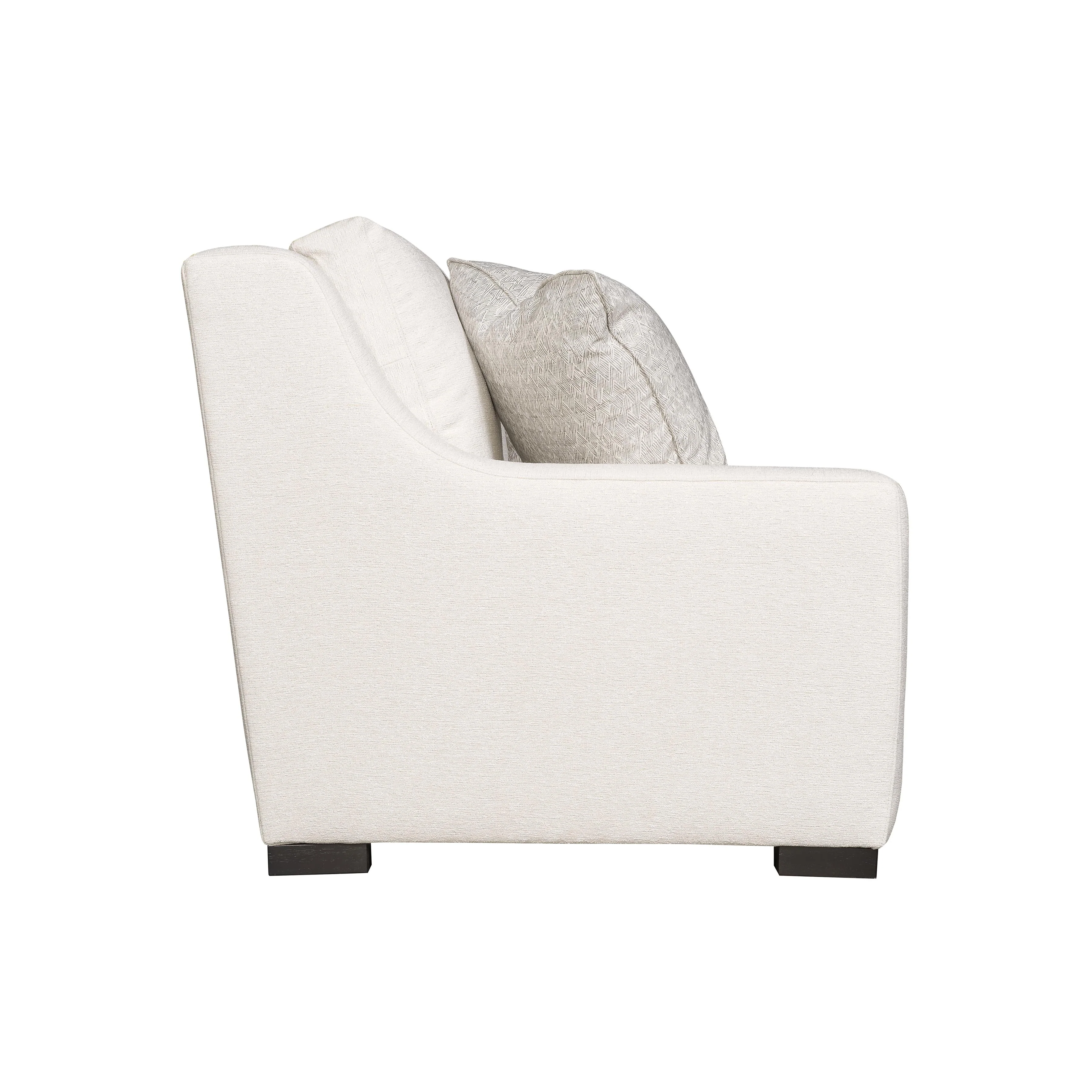 Germain White/Cream Fabric Loveseat - Image 2