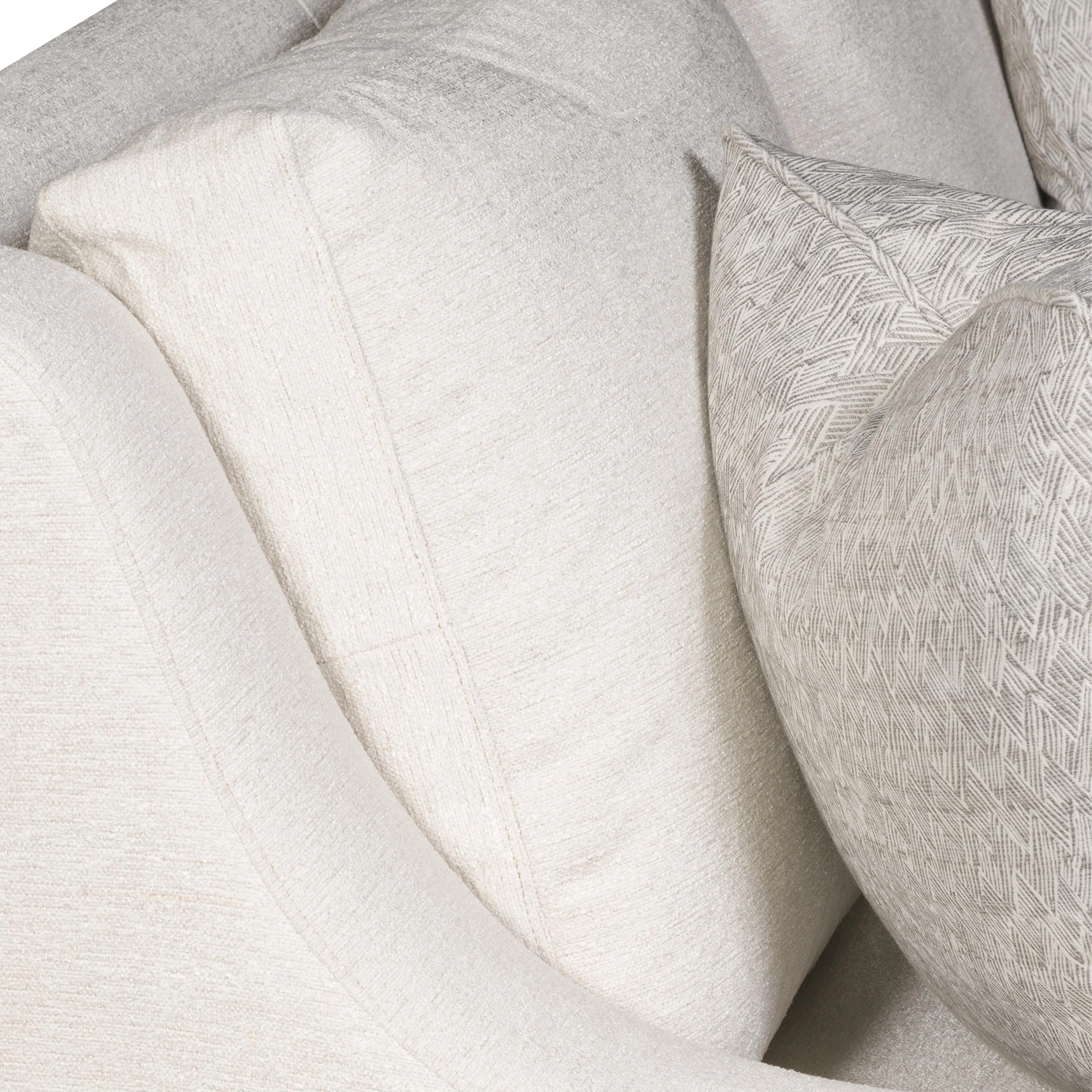 Germain White/Cream Fabric Loveseat - Image 5