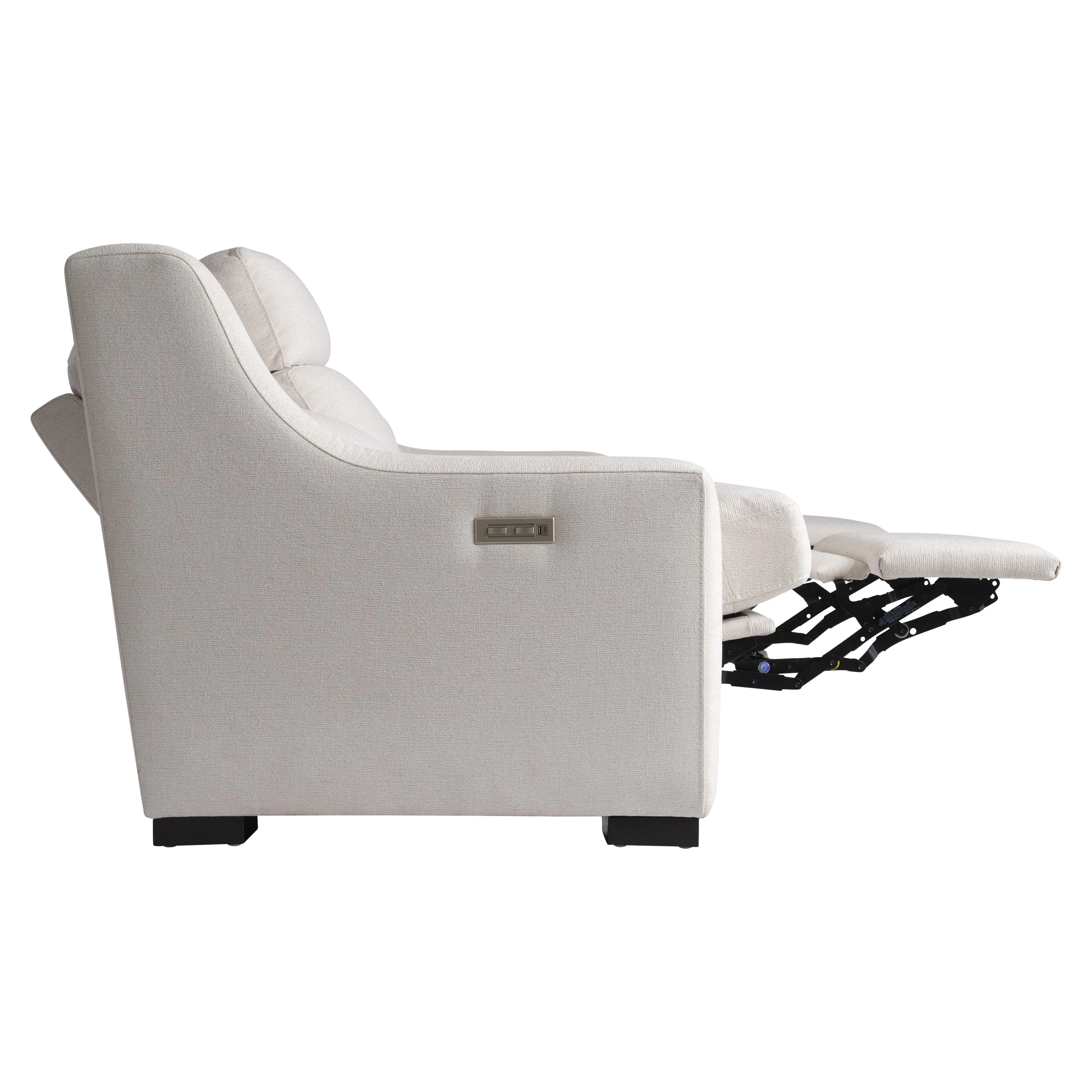 Germain White/Cream Fabric Power Motion Sofa - Image 4