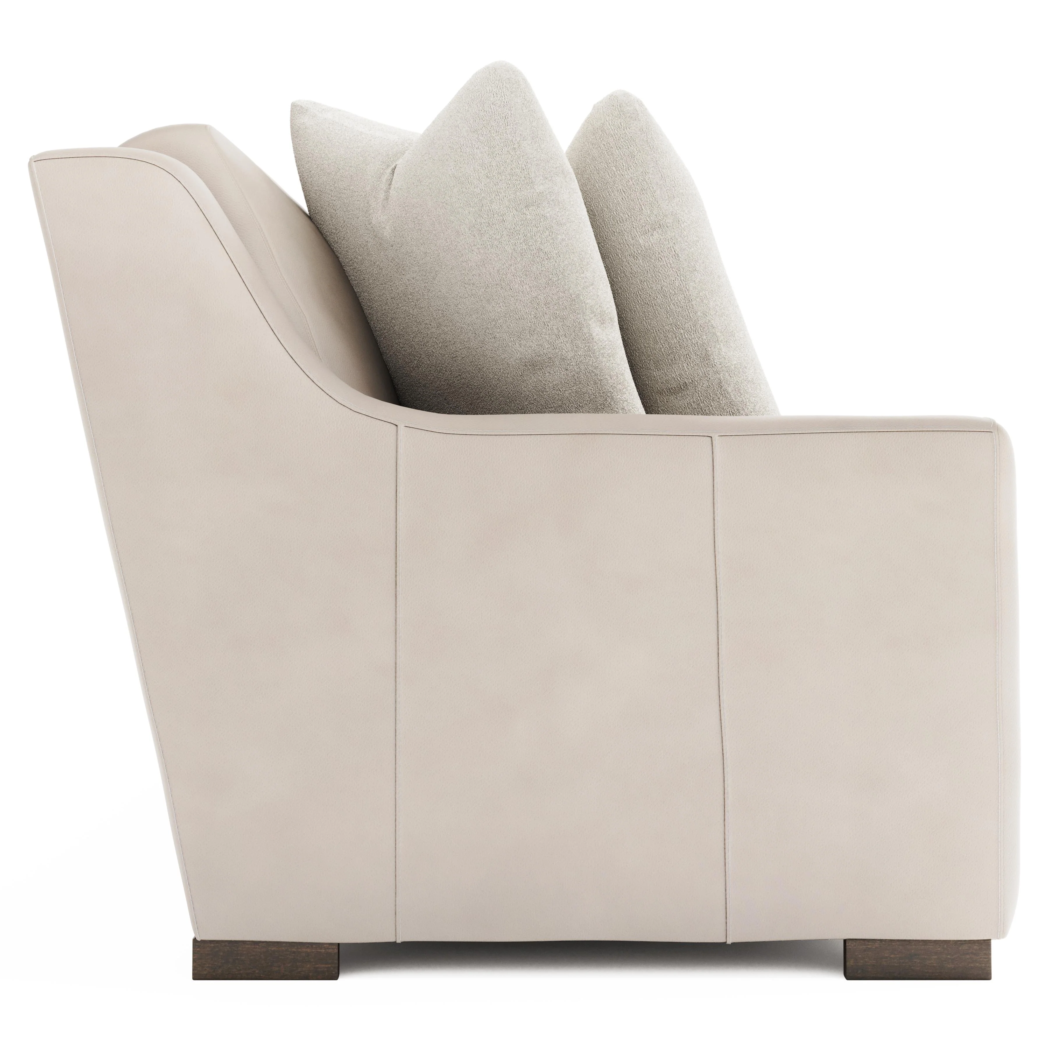 Germain White/Cream Leather Sofa - Image 2