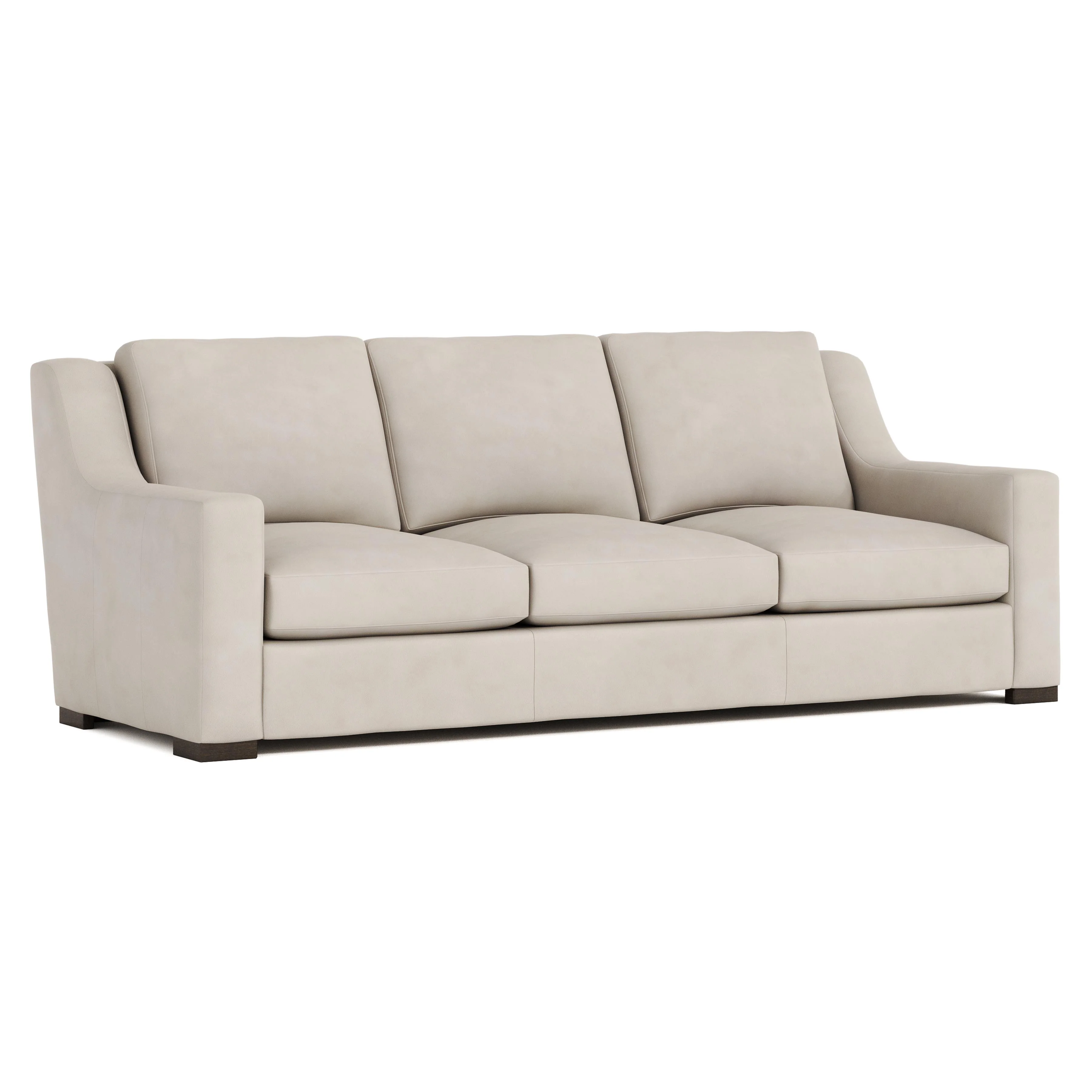 Germain White/Cream Leather Sofa - Image 5