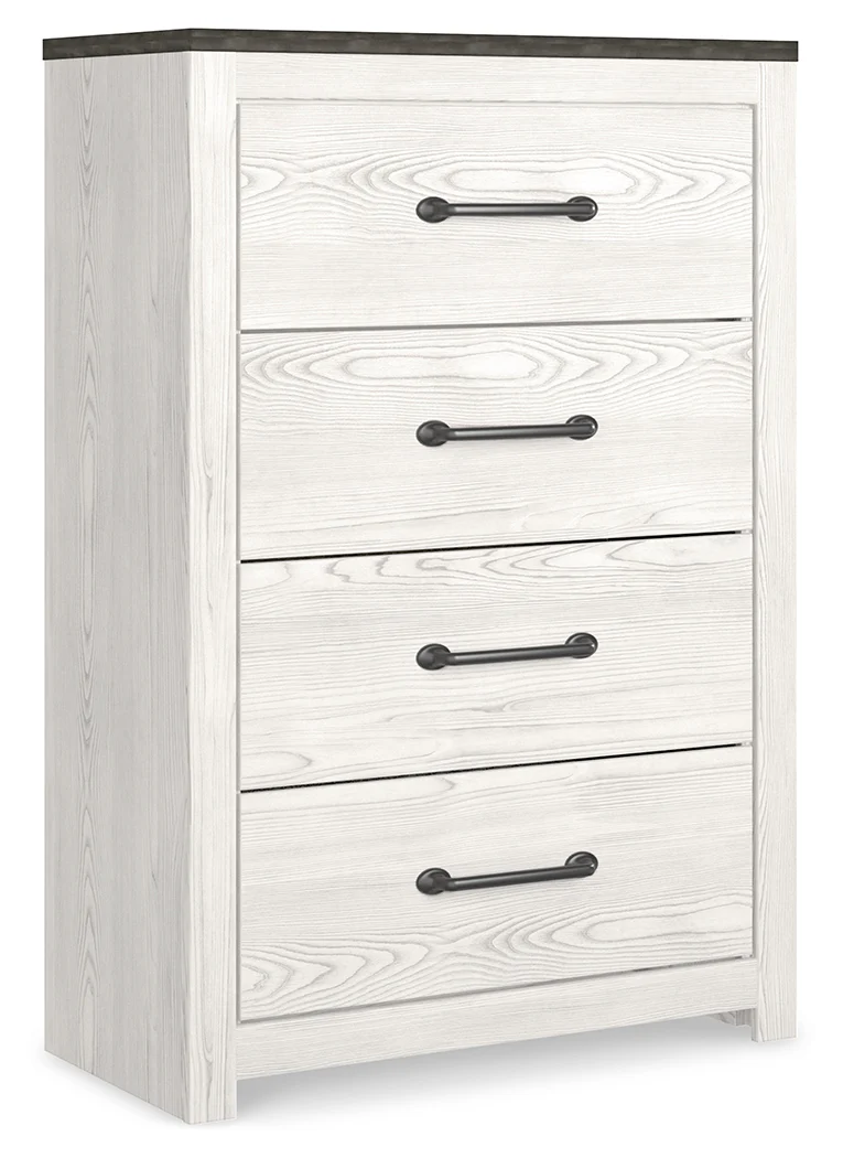 Gerridan White/Gray Full Panel Bedroom Set with Dresser, Mirror, Chest and Nightstand - Image 4