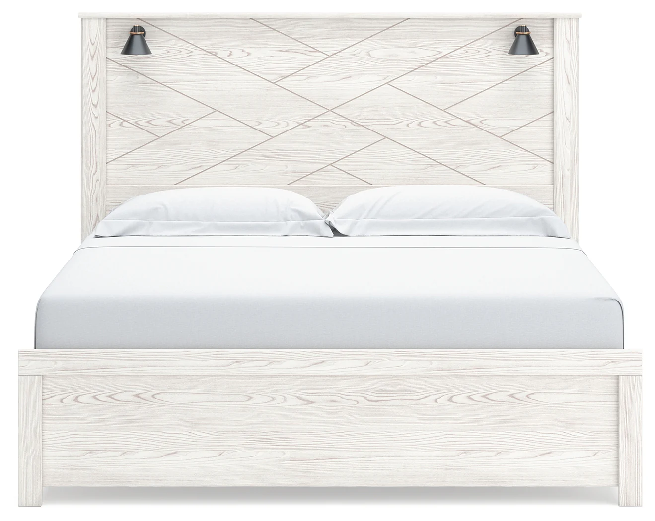 Gerridan White/Gray King Panel Bed, Dresser, Mirror and 2 Nightstands - Image 3
