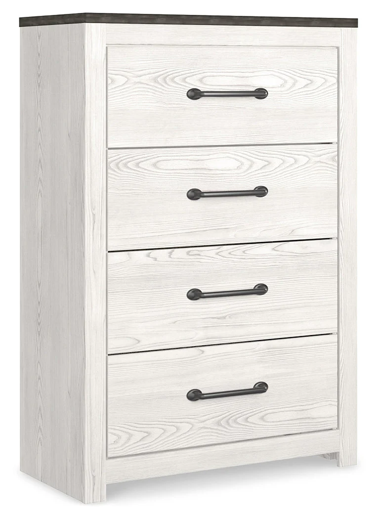 Gerridan White/Gray King Panel Bedroom Set with Chest and Nightstand (Online Special Price) - Image 3