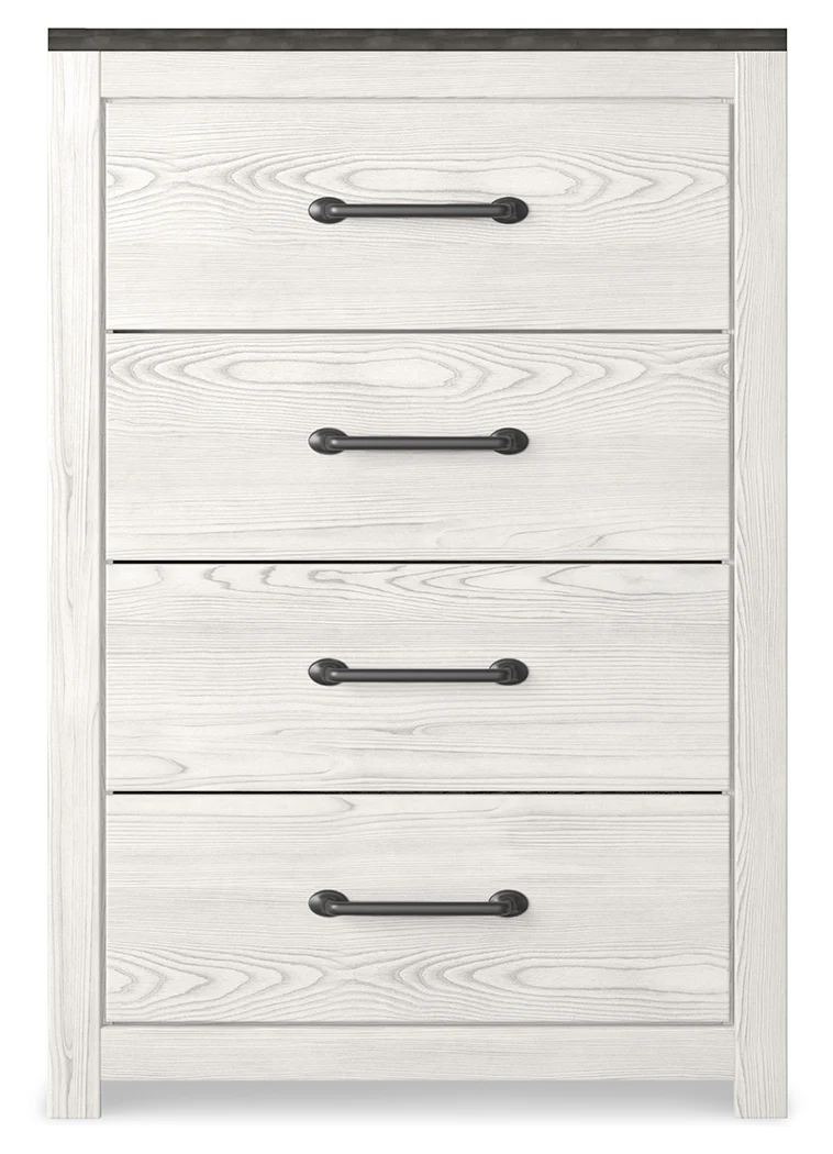 Gerridan White/Gray King Panel Bedroom Set with Chest and Nightstand - Image 2
