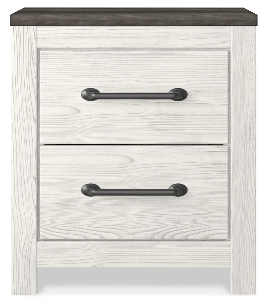 Gerridan White/Gray Queen Bed with Mirrored Dresser and Nightstand - Image 12