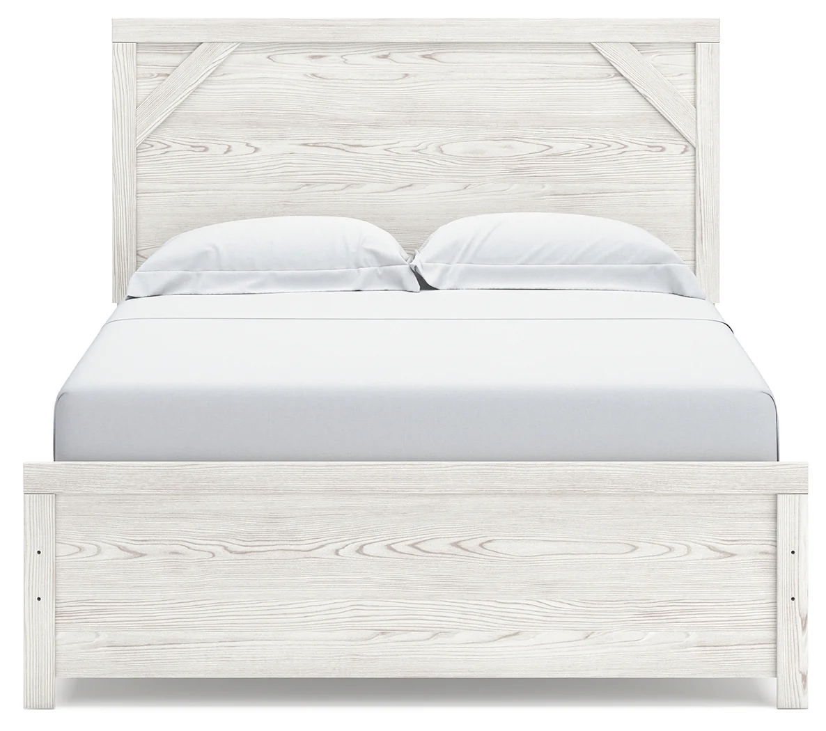 Gerridan White/Gray Queen Bed with Mirrored Dresser and Nightstand - Image 6