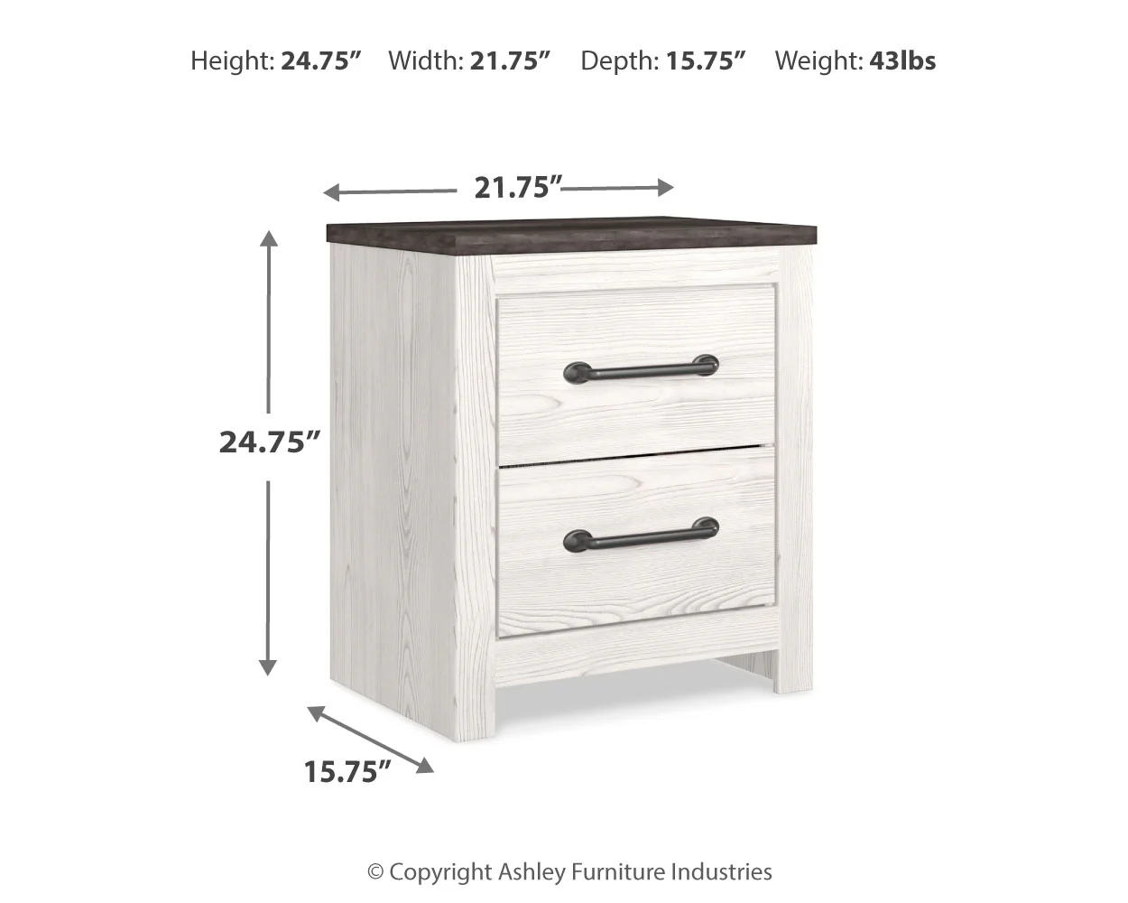 Gerridan White/Gray Queen Panel Bedroom Set with Dresser, Mirror, Chest and Nightstand - Image 25