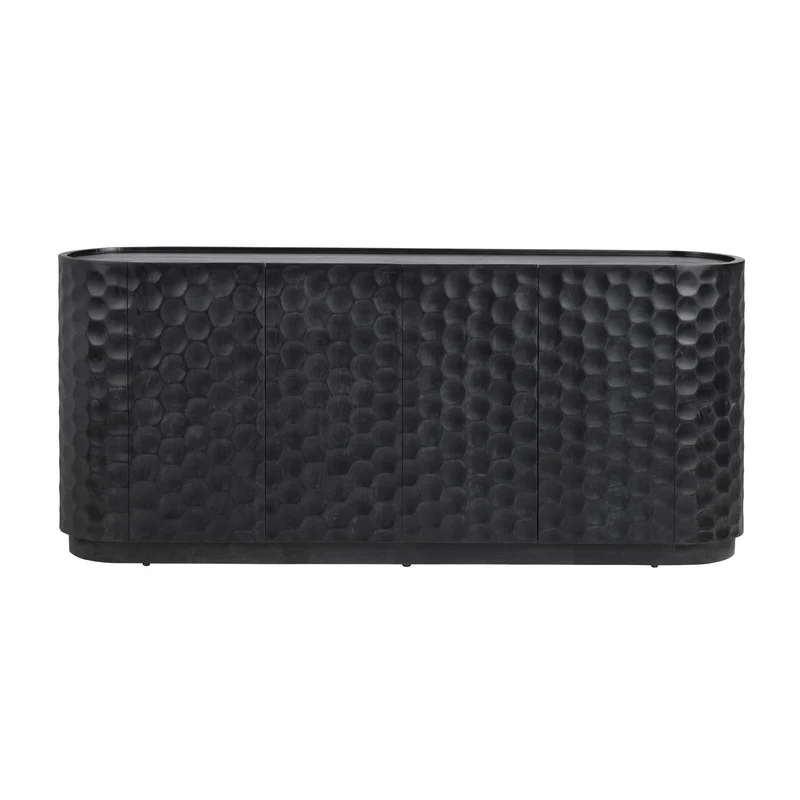Gibson Black Four-Door Sideboard - Image 3