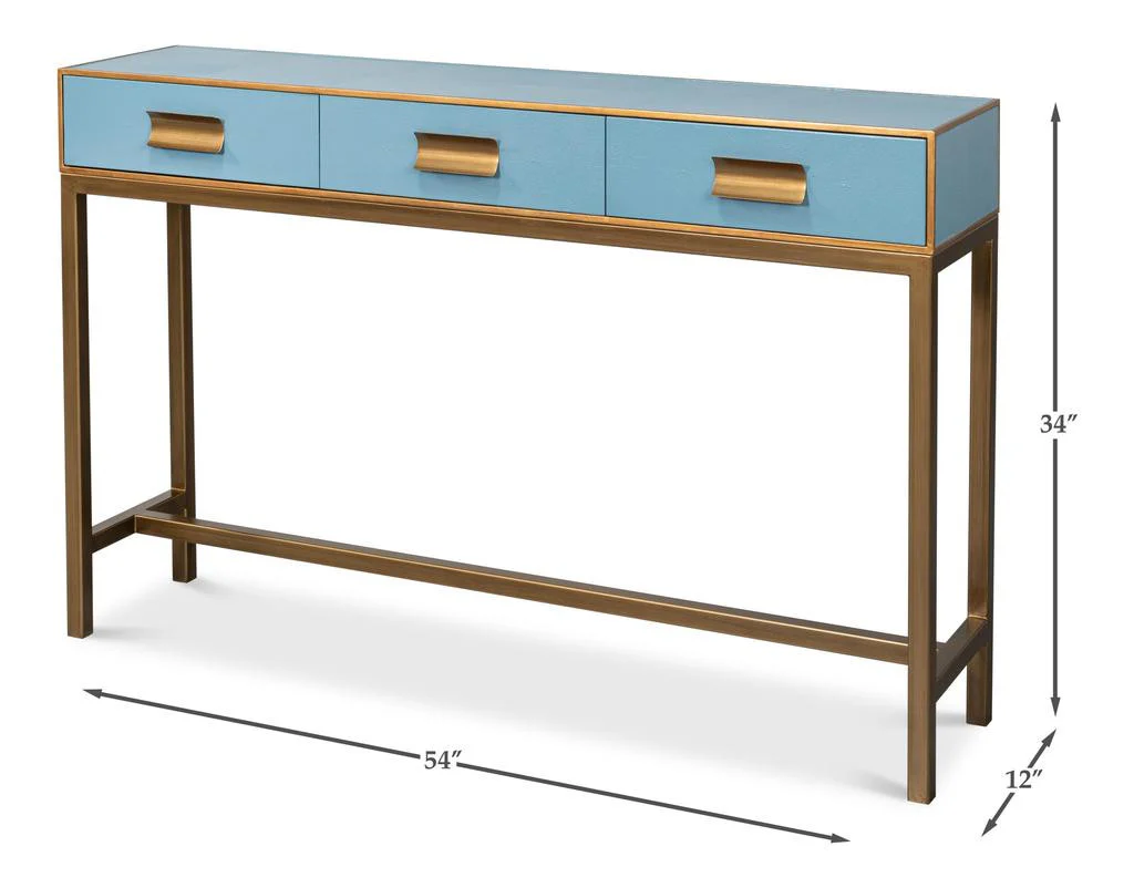 Gideon Blue Shagreen Console - Image 12