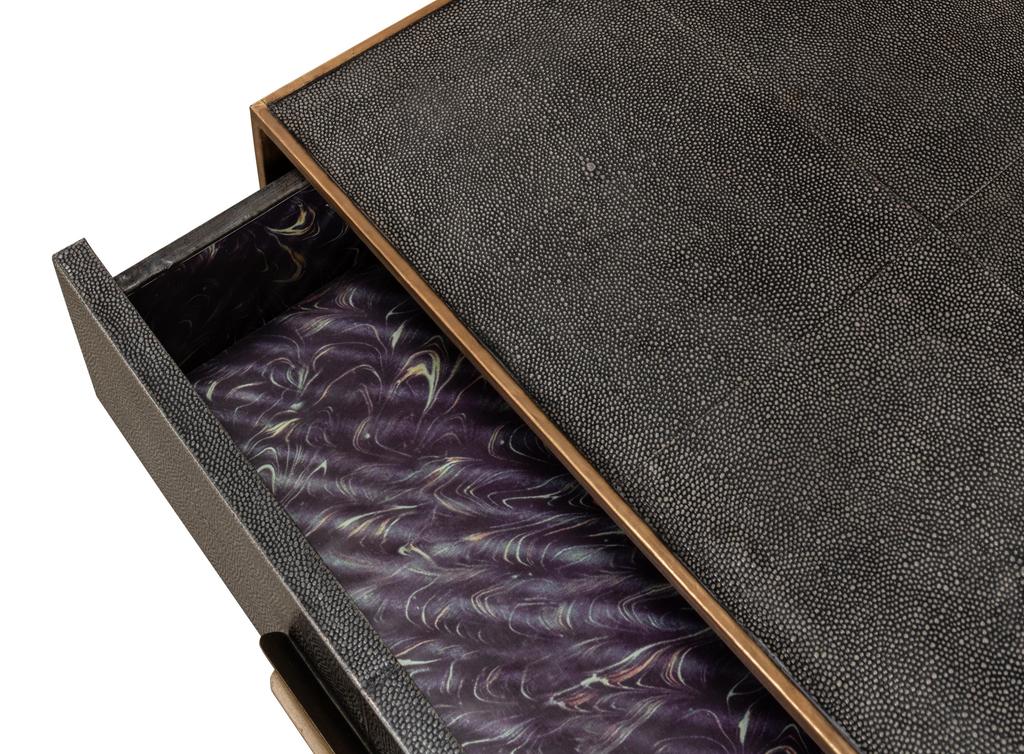 Gideon Shagreen Grey Side Table - Image 6