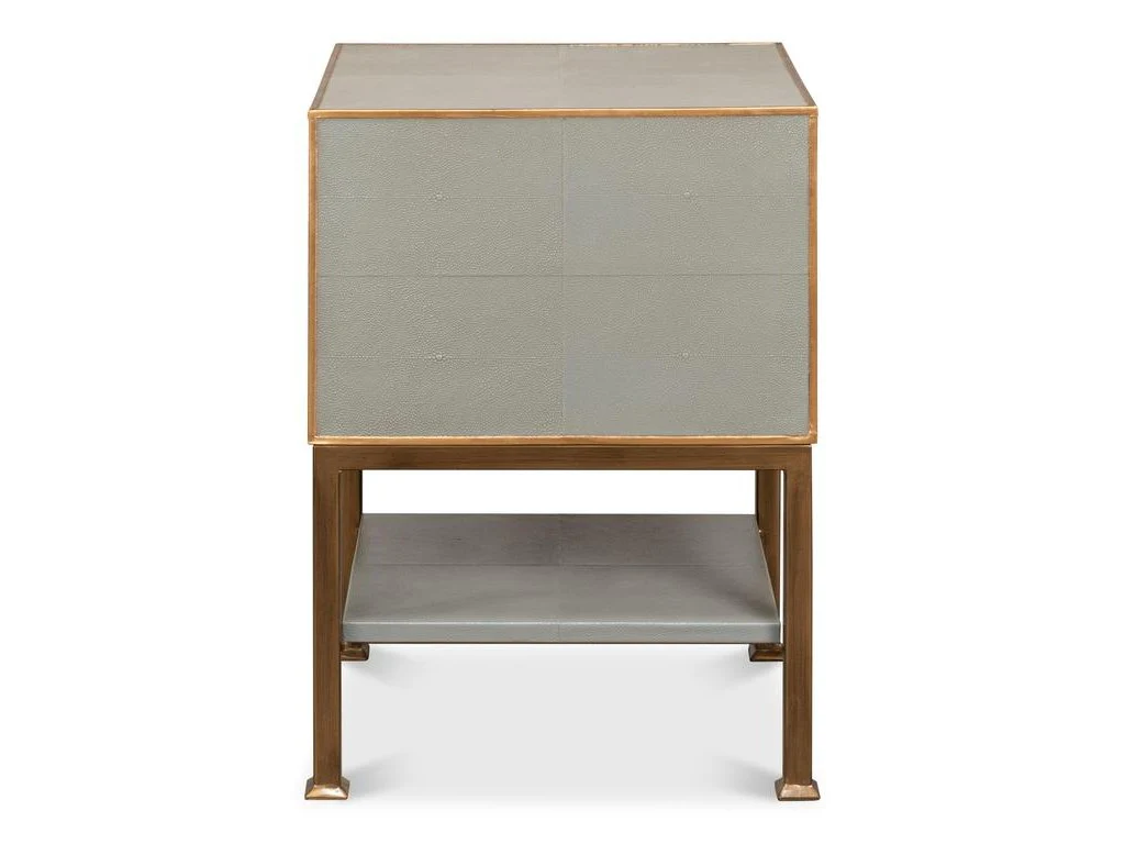 Gillian Grey Two Drawer Nightstand - Image 4