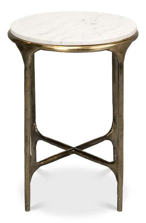 Gimlet White Round End Table - Image 2