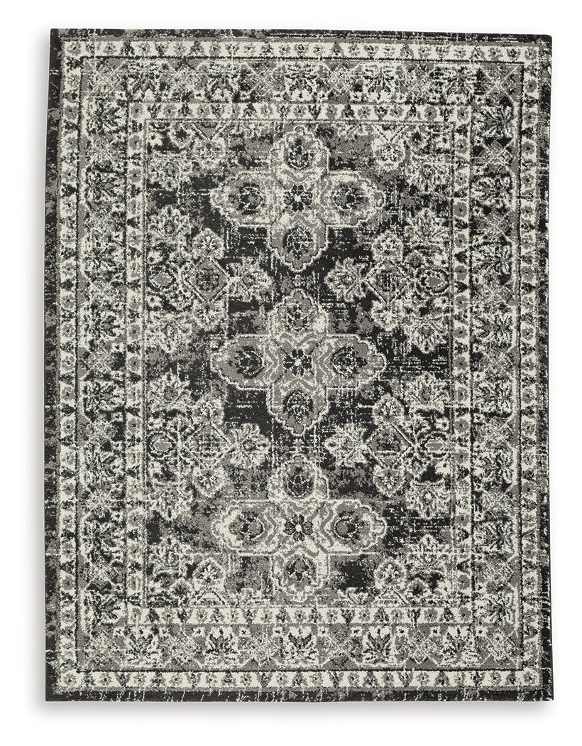 Glennisman Black/Gray/Ivory Large Rug (Online Special Price) - Image 2