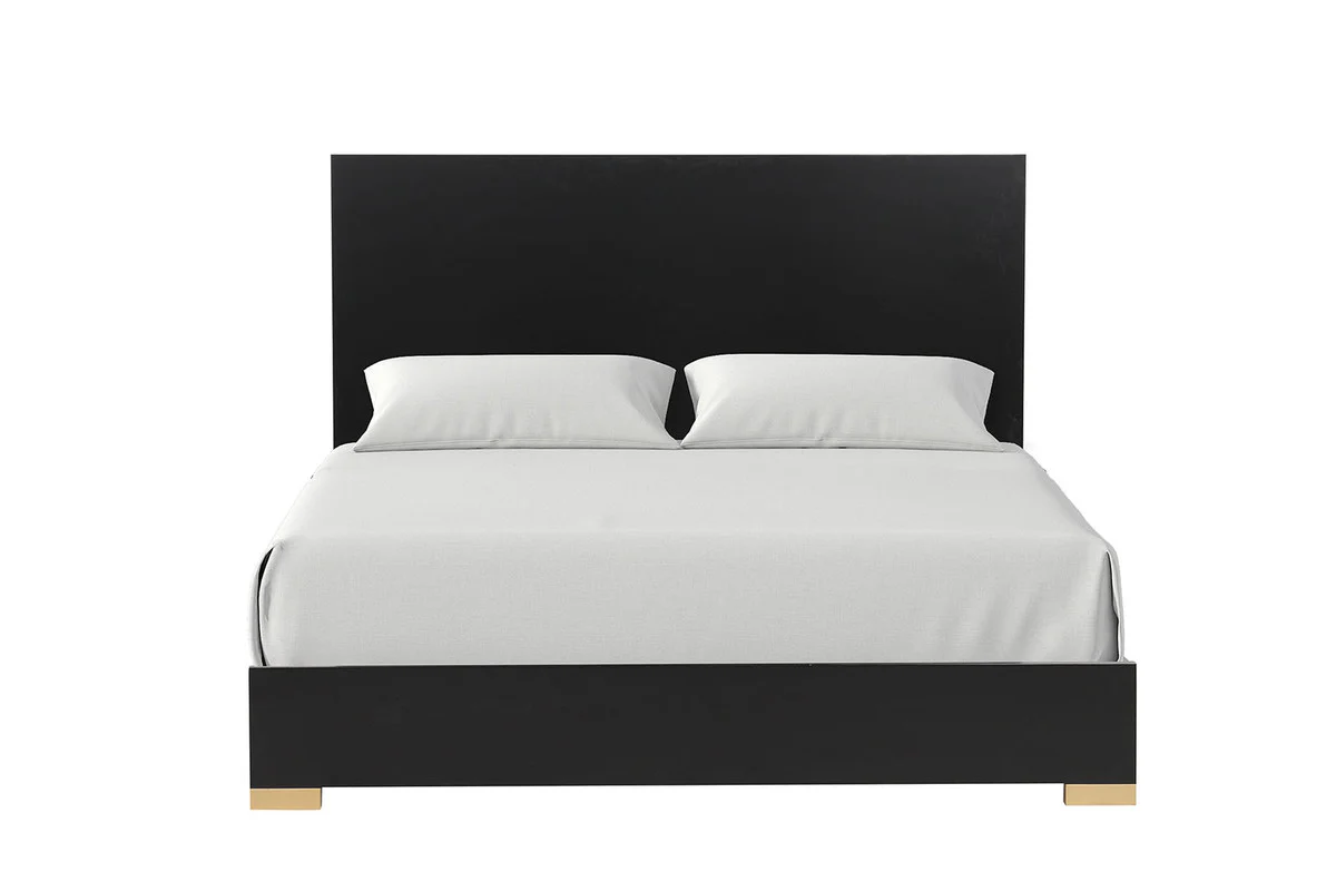 Goldsberg Black/Gold 5 Pc. Queen Bedroom Set w/ Chest - Image 3
