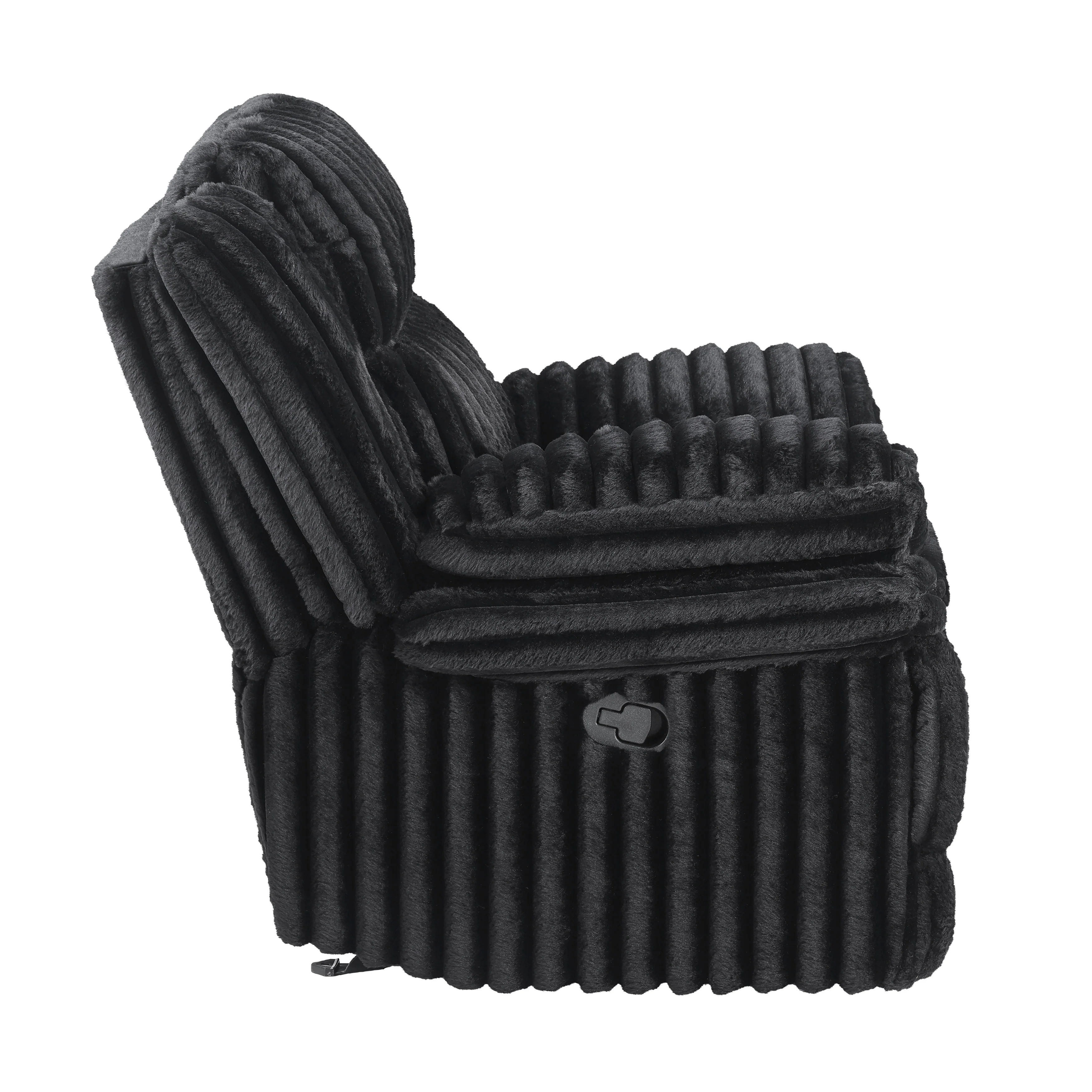 Goodland Black Glider Reclining Chair - Image 3