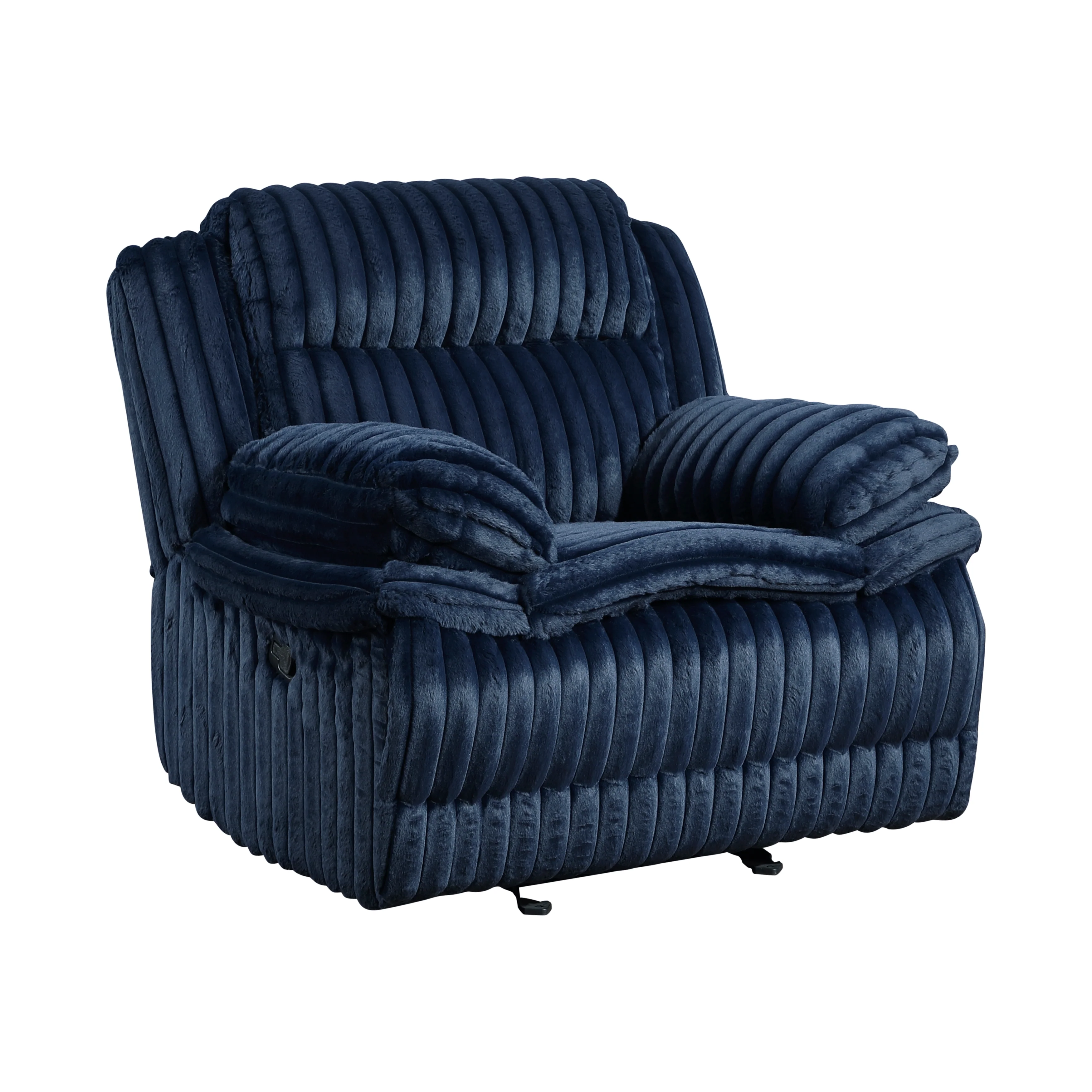 Goodland Blue Glider Reclining Chair - Image 4