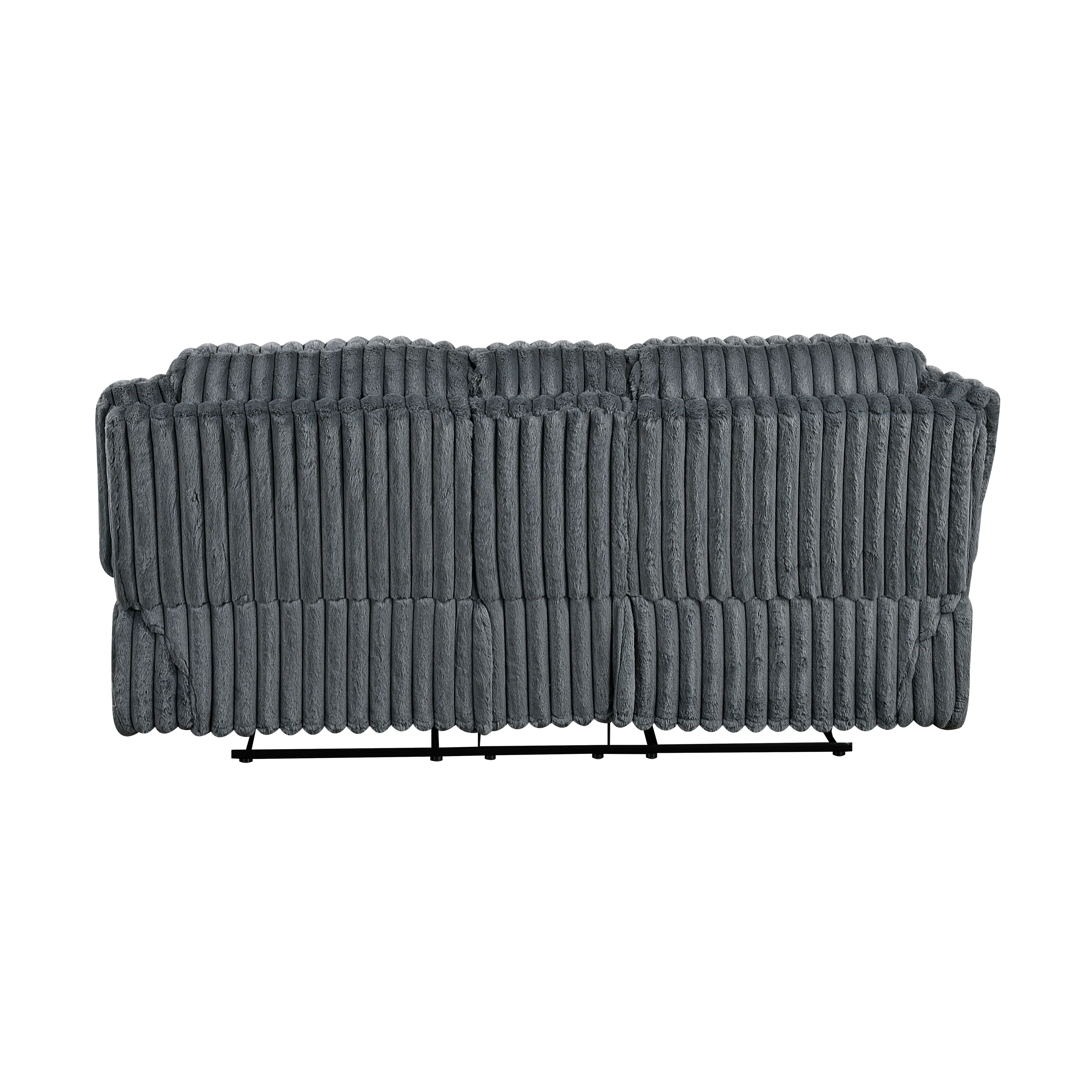 Goodland Dark Gray Double Reclining Loveseat w/ Center Console - Image 4