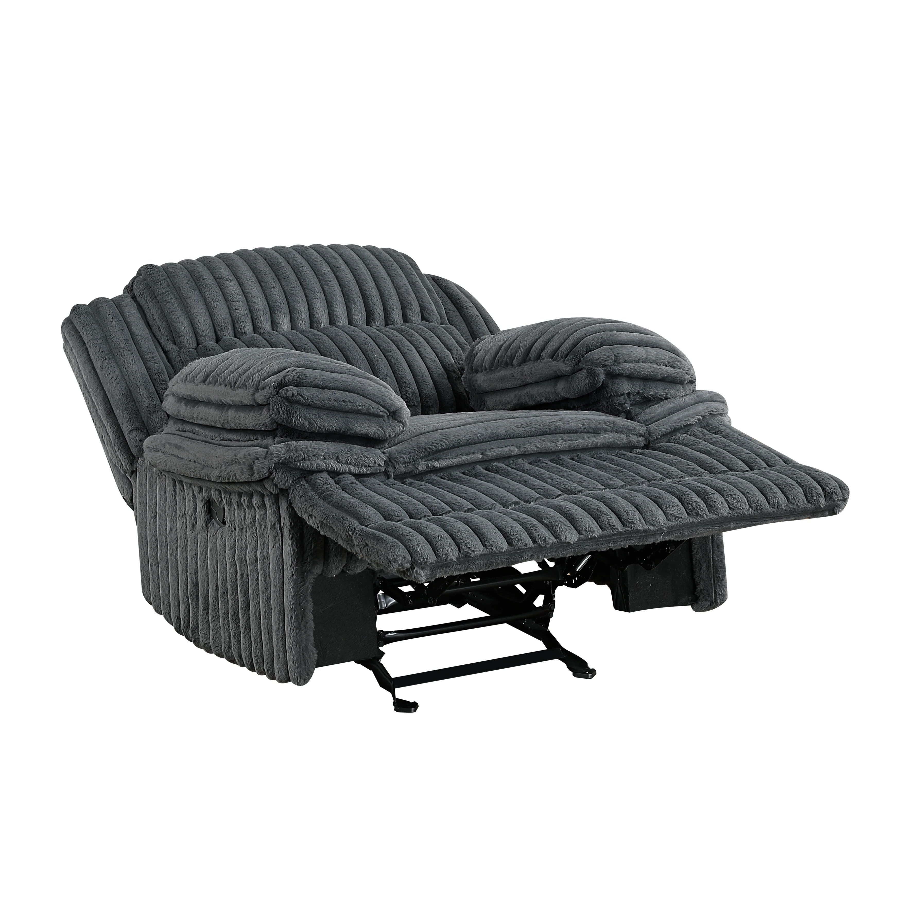 Goodland Dark Gray Glider Reclining Chair - Image 9