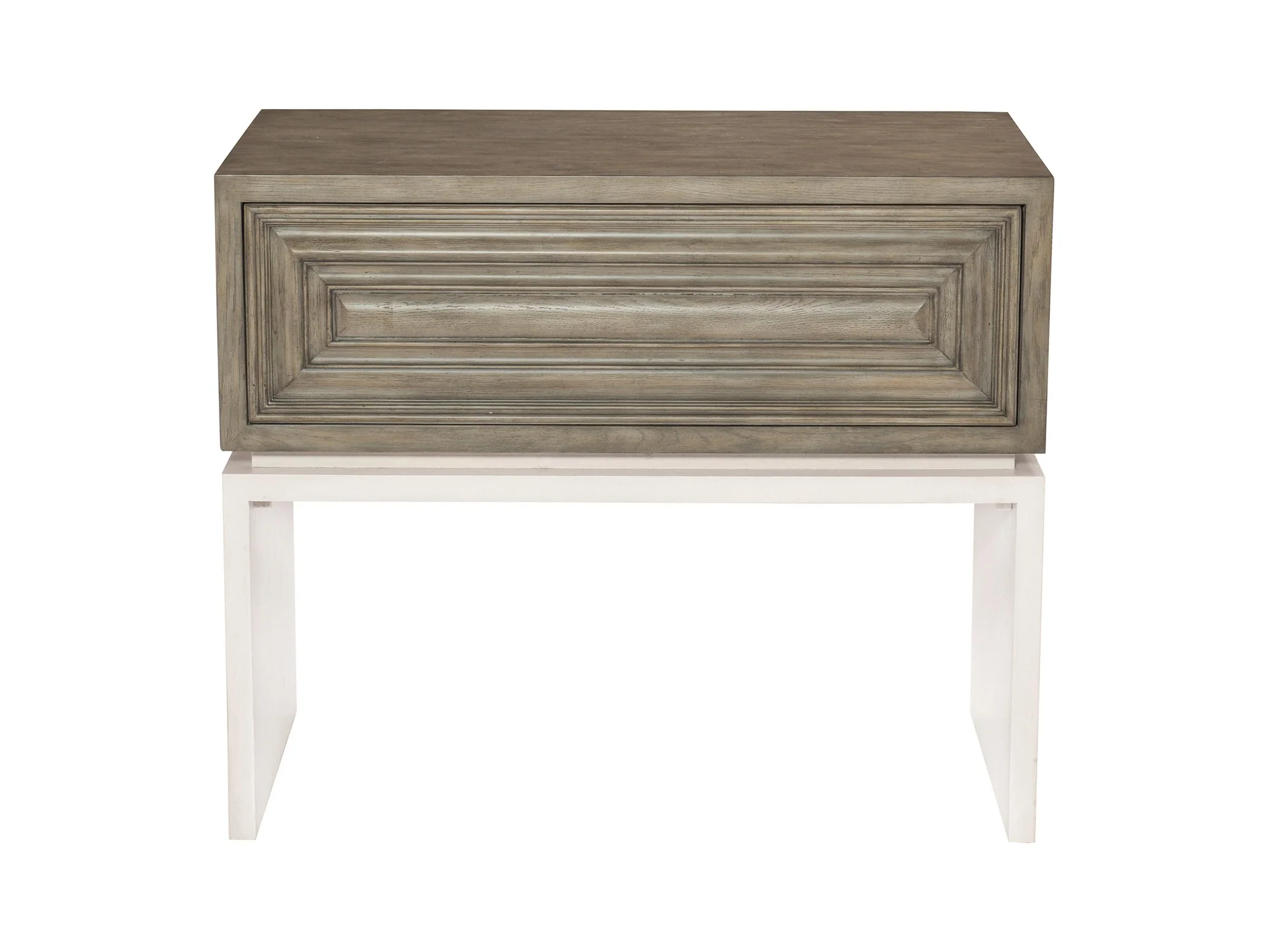 Goodman Rustic Grey/White Plaster Nightstand